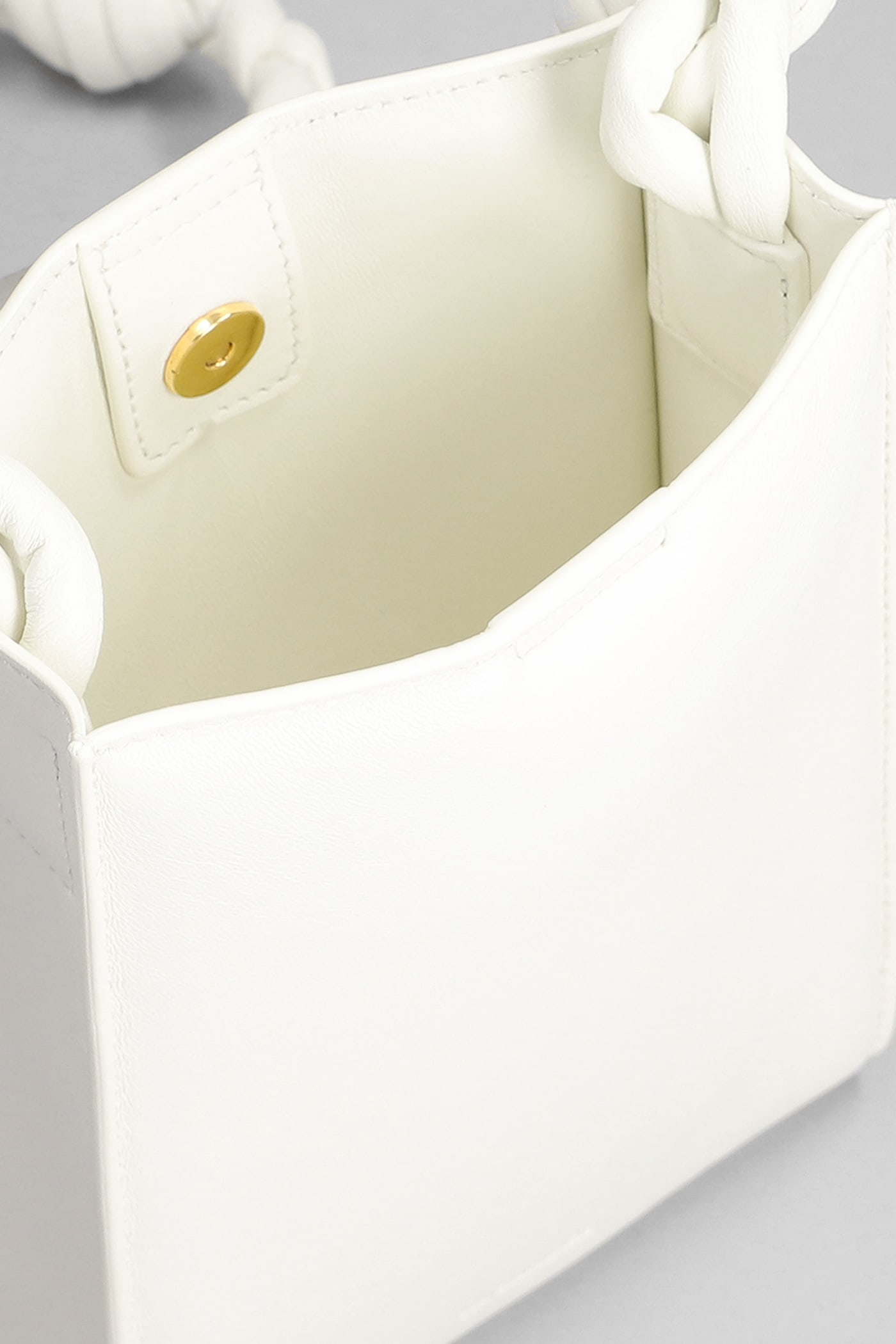 Jil Sander Ivory Leather Tangle Shoulder Bag | italist