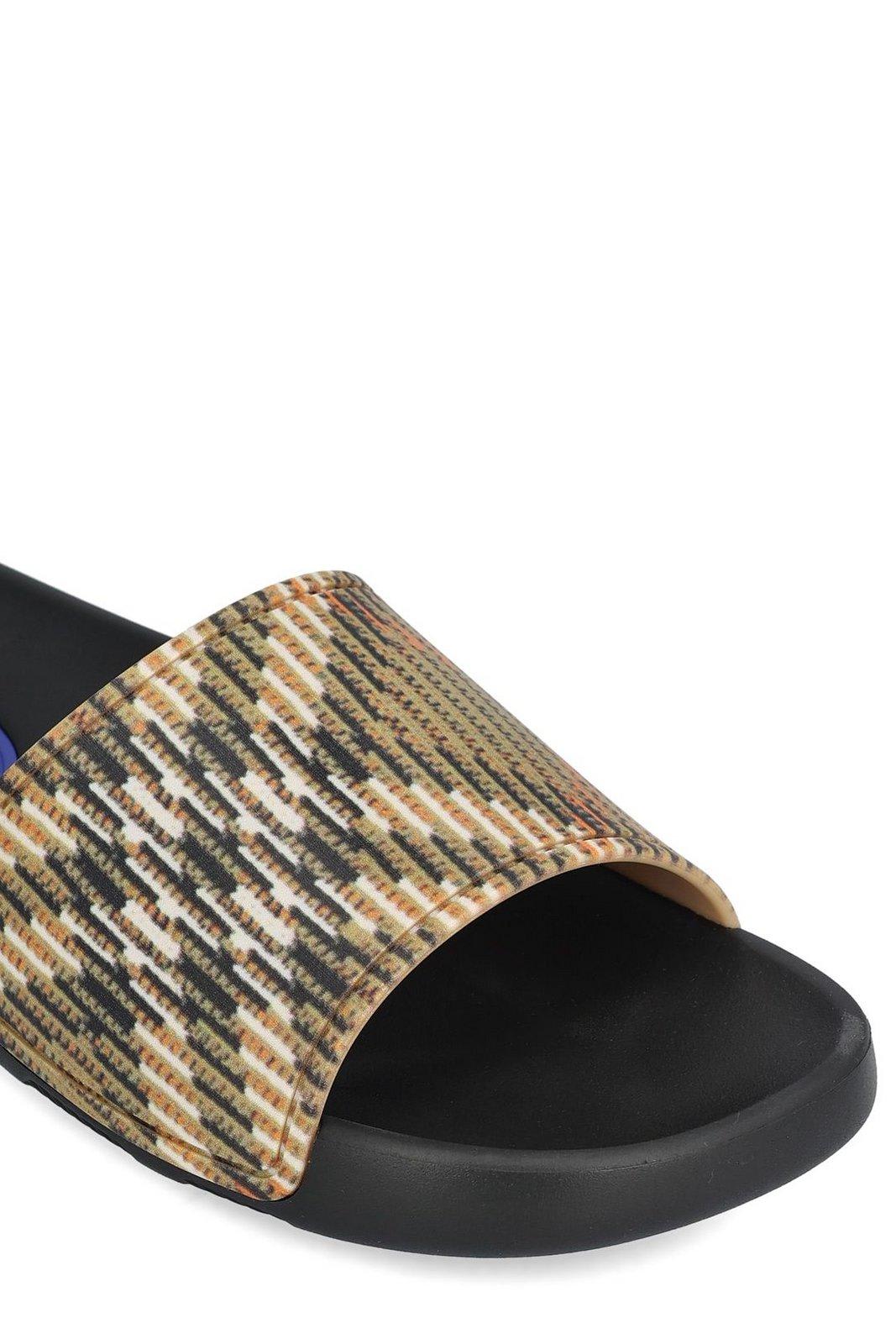 Burberry Check Pattern Slip-on Slides | italist