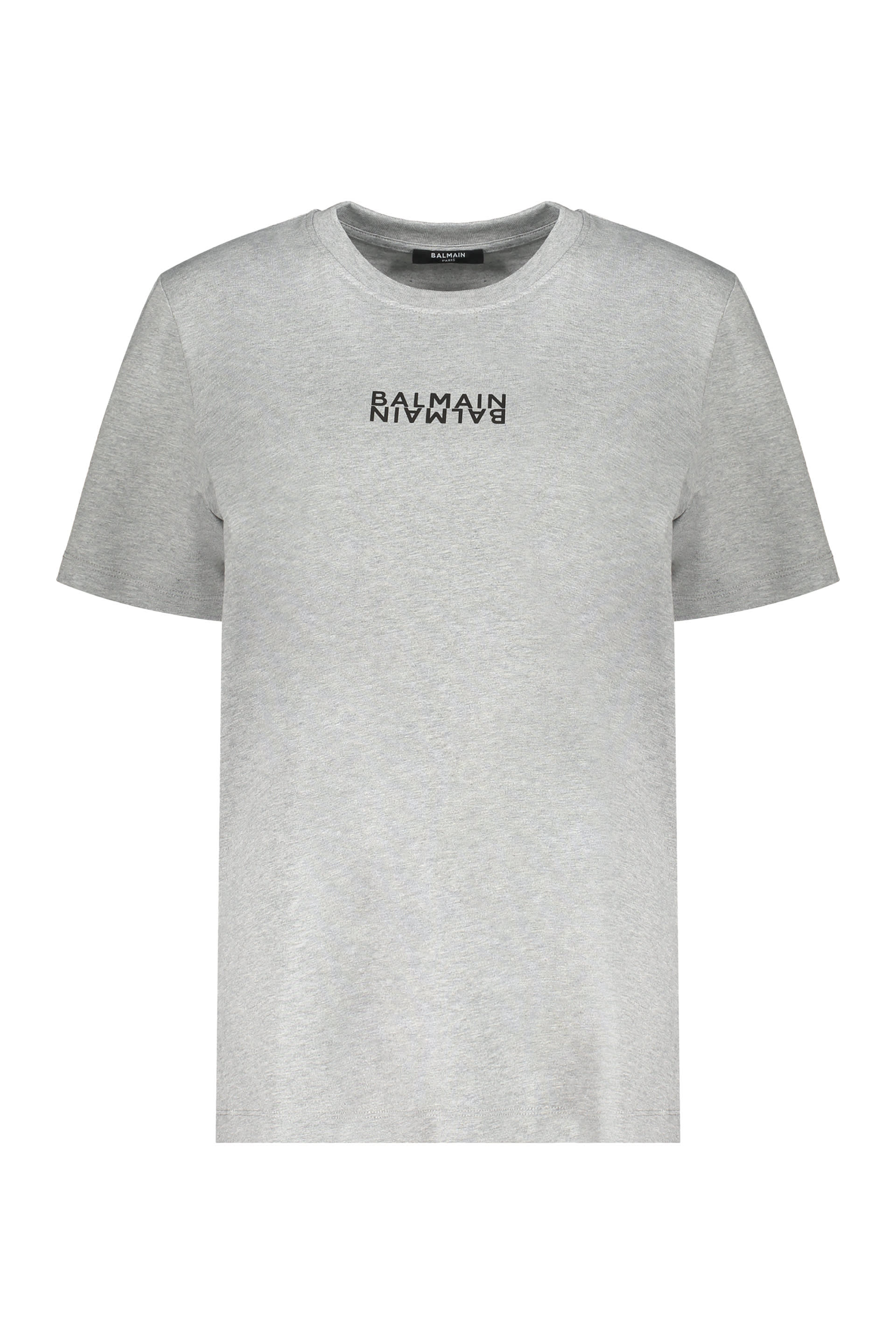Balmain Gray T-shirt With Logo | italist