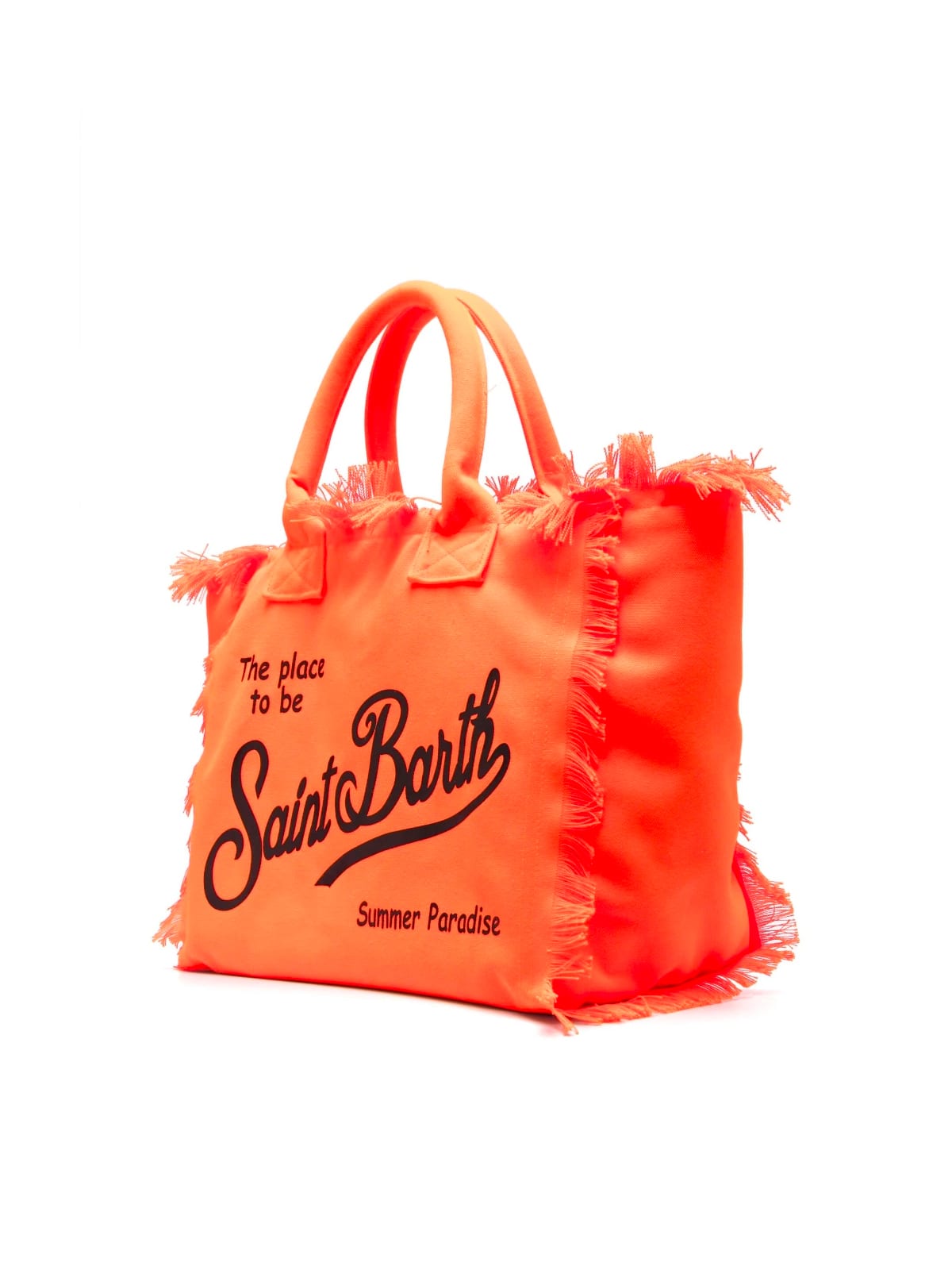 Mc2 Saint Barth Vanity Canvas Bag In Fluo Orange