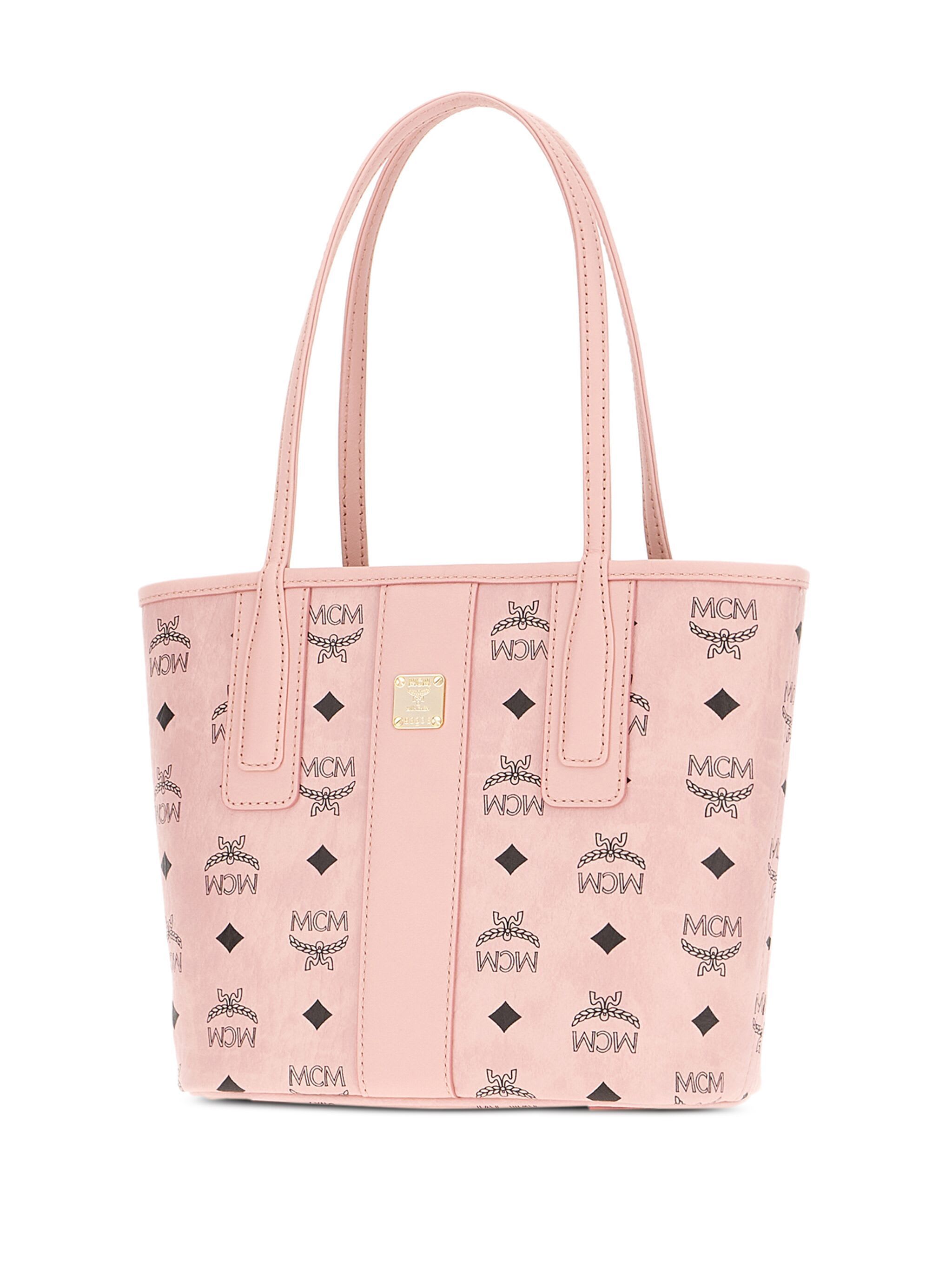 トートバッグ MCM SS25 LIZ VI SHOPPER MINI BAG (MWPFSLR06 PZ001) Mini Liz Shopper in Visetos Pink | MCM ®US