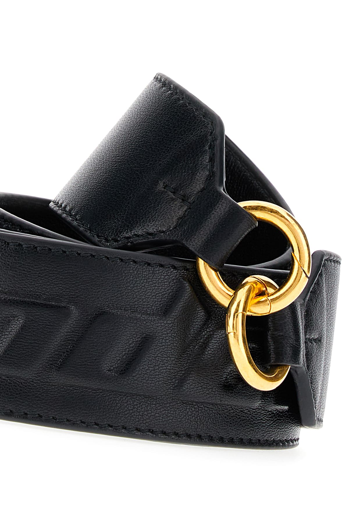 【関税&送料込み】Jil Sander Leather Shoulder Strap Jil Sander Black Leather Bag Shoulder Strap | italist