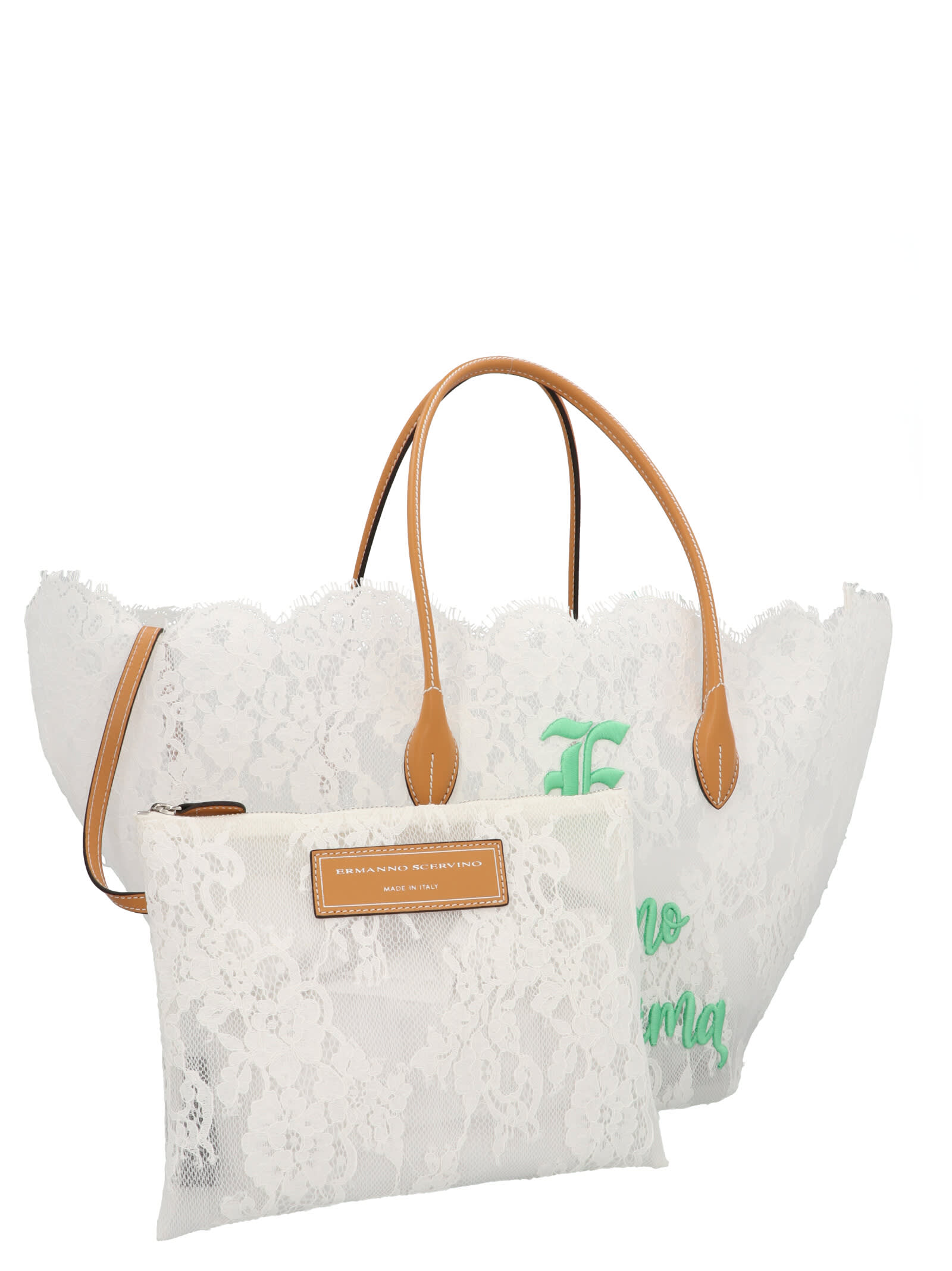 Ermanno Scervino 'milano Marittima Lace Shopping Bag トートバッグ