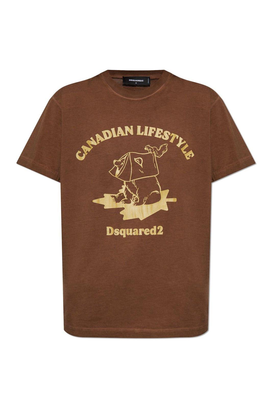 【送料&関税込】Dsquared2 Graphic Printed Crewneck T-shirt Dsquared2 Graphic Printed Crewneck T-shirt | italist, ALWAYS