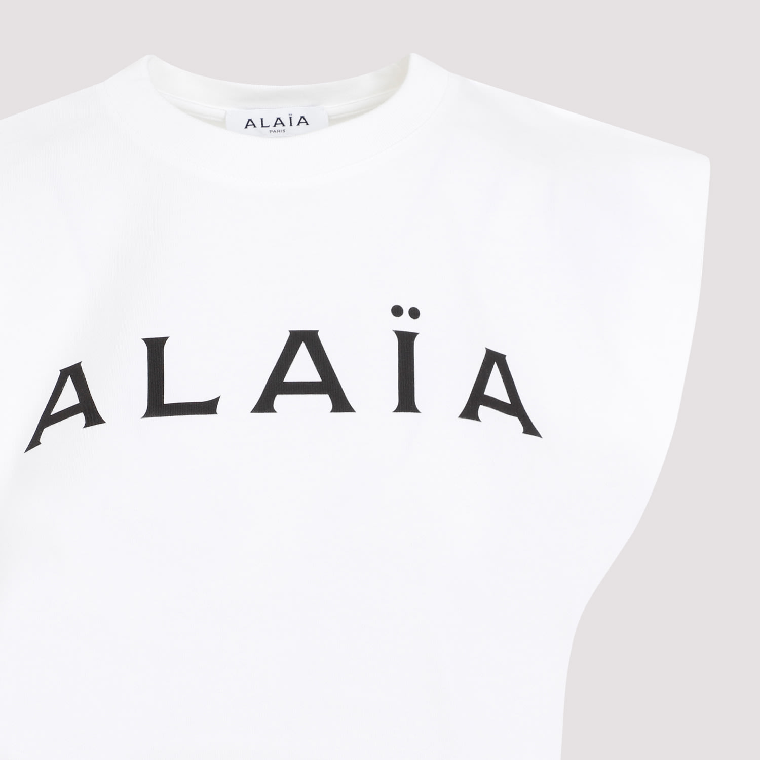 【Alaia】ロゴTシャツ Alaïa Logo cotton jersey T-shirt ALAÏA