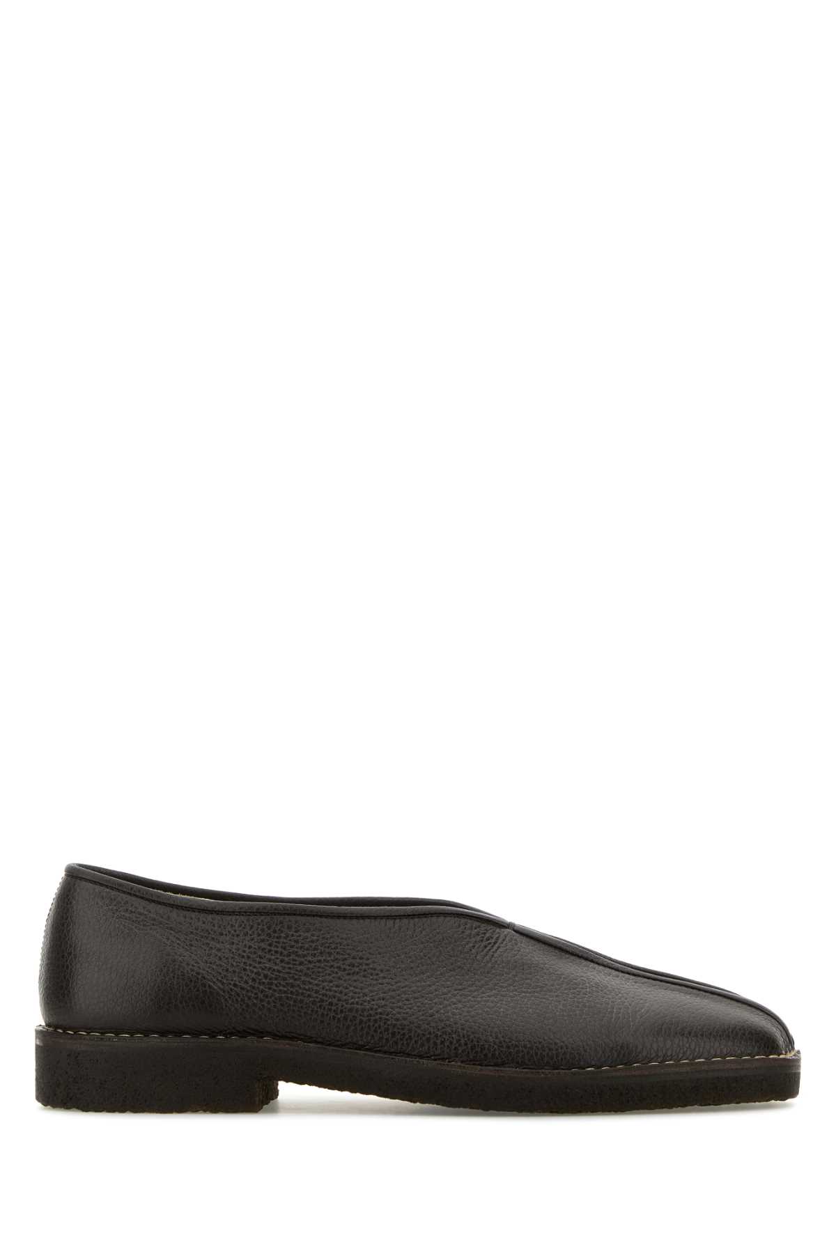 Lemaire Dark Brown Leather Piped Loafers | italist