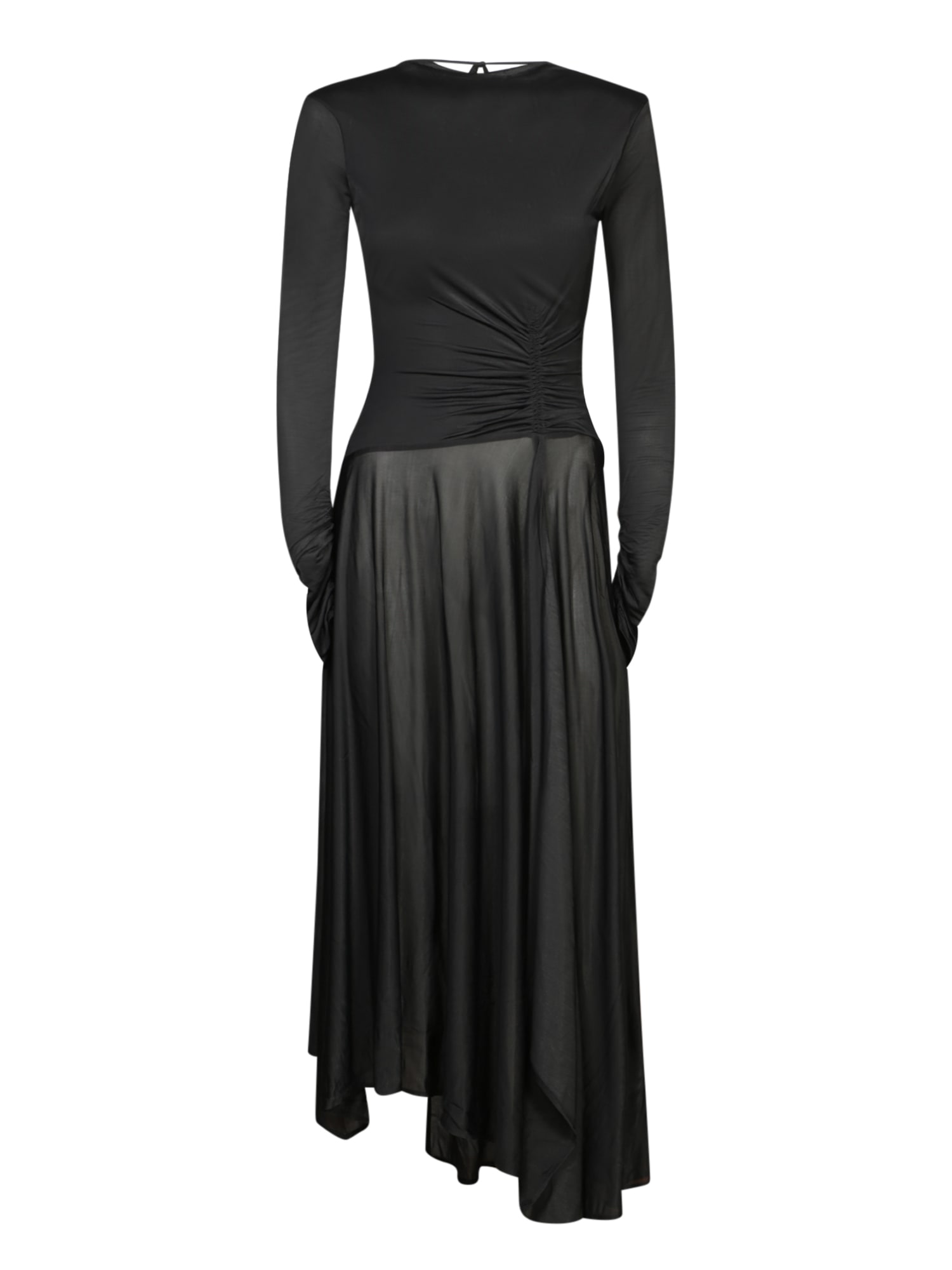 long jersey dress with black slit