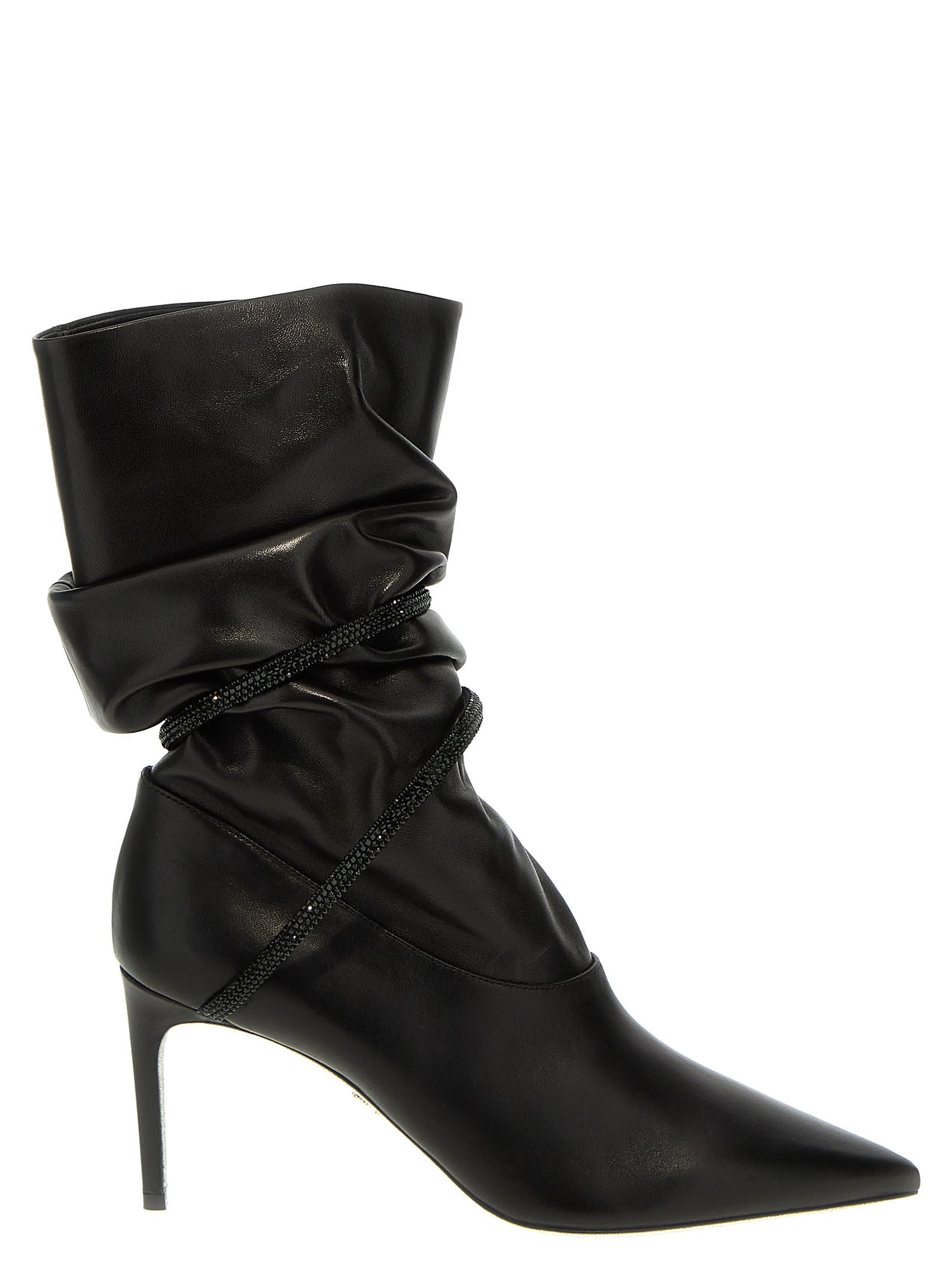 ショートブーツ・ブーティ Rene Caovilla Rhinestone nappa ankle boots René Caovilla Rhinestone Nappa Ankle Boots | italist, ALWAYS