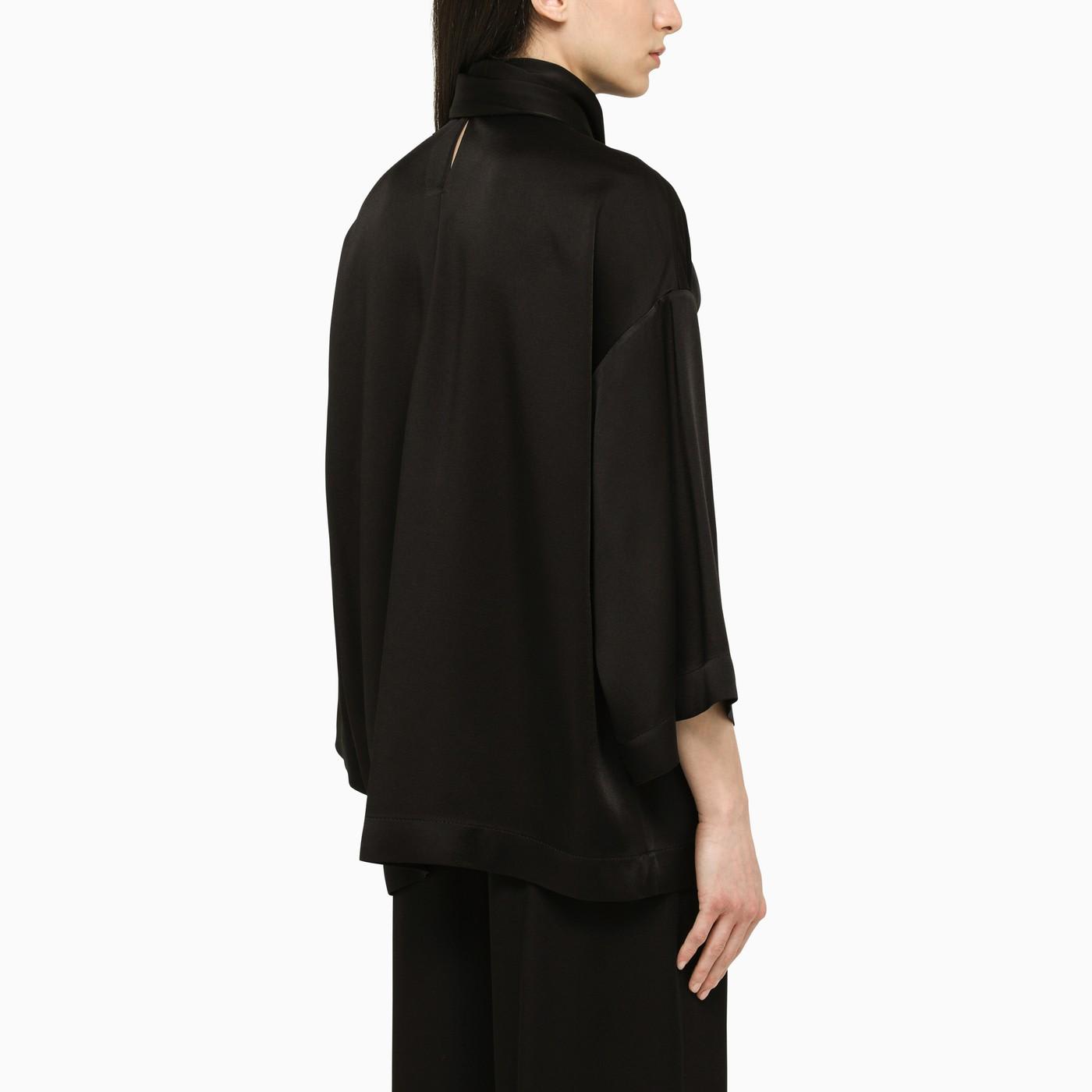 【関税&送料込】Saint Laurent Crepe Envers Satin Oversized P Saint Laurent Crepe Envers Satin Blouse | italist