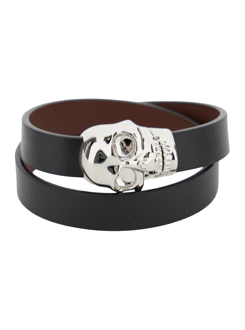 ブレスレット alexander mcqueen BRACCIALE A DOPPIO GIRO Alexander McQueen Skull Double Wrap | italist