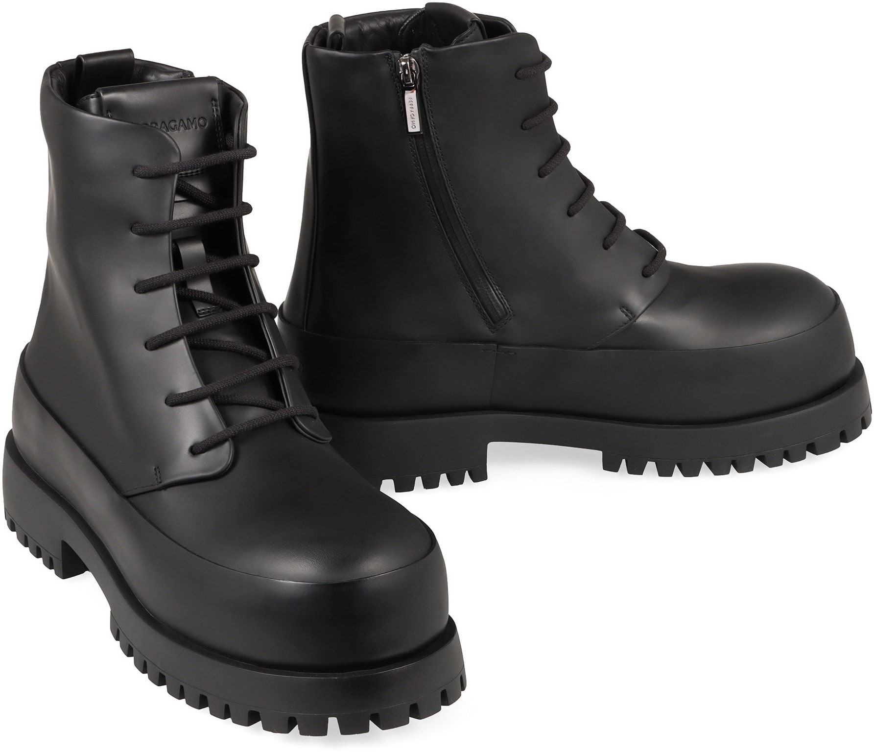 Ferragamo Fede Leather Ankle Boots | italist