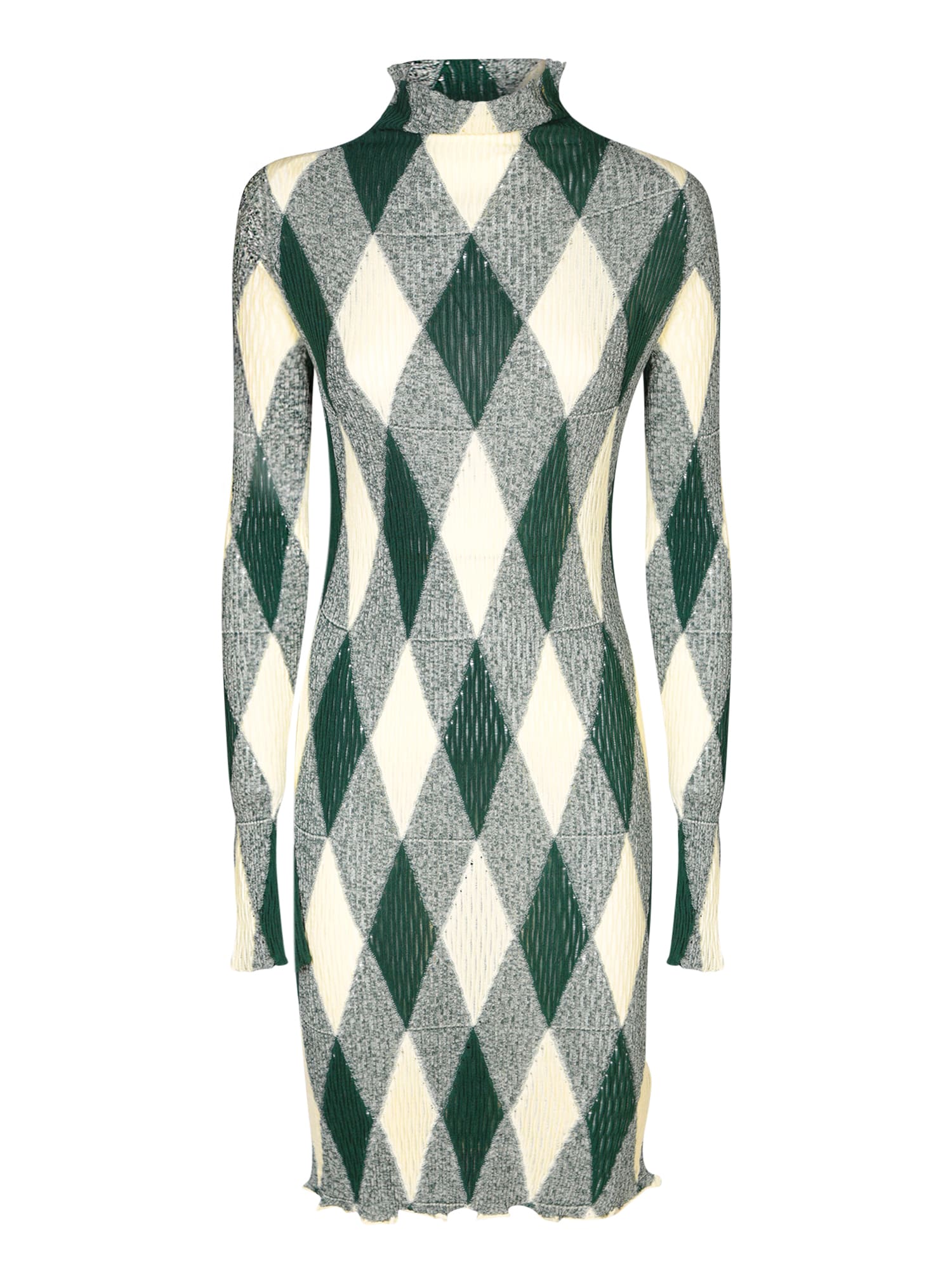 argyle motif dress