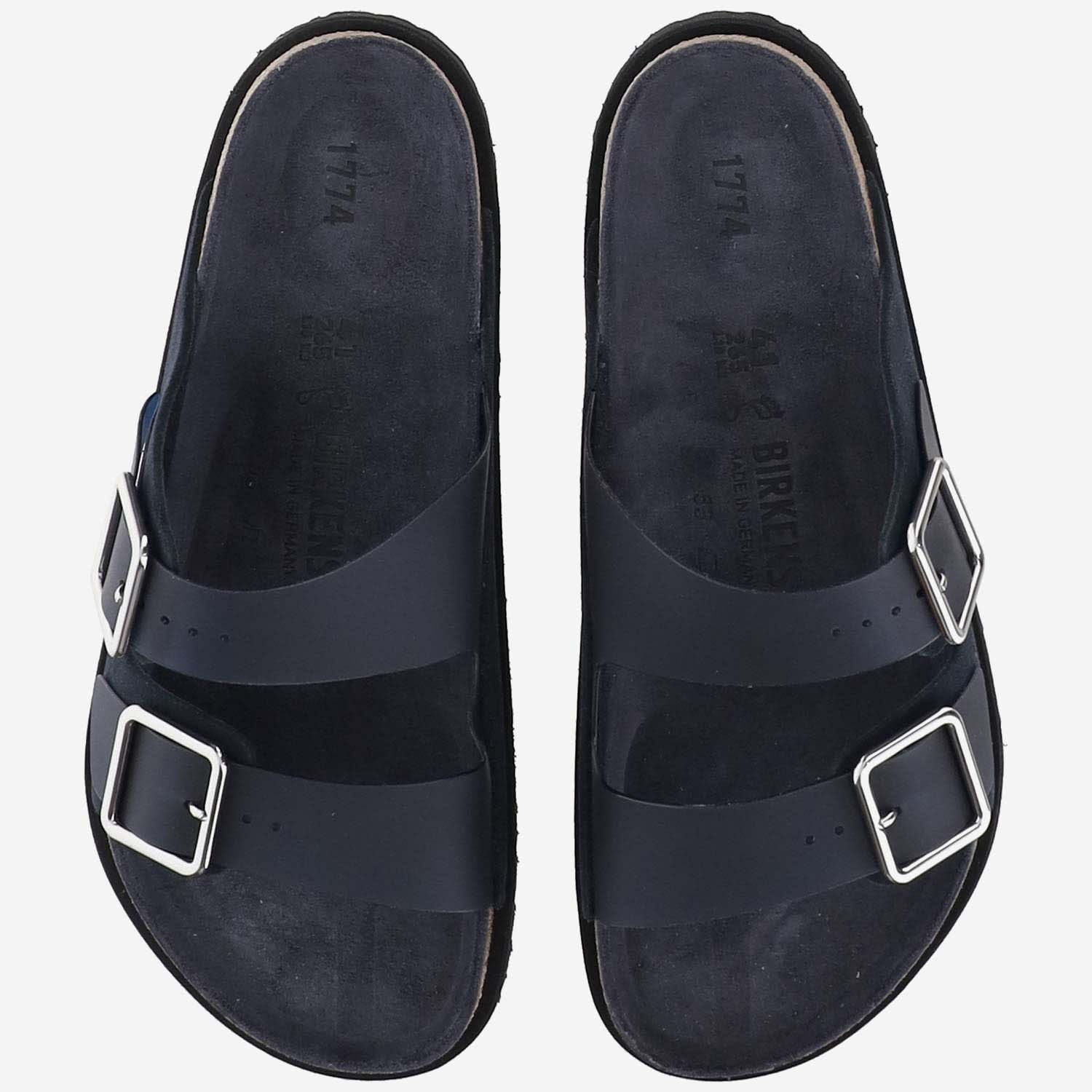 サンダル・ミュール Birkenstock 1774 Navy Blue Suede And Pvc Arizona Slippers 1774 Arizona PVC Synthetics Dark Navy | BIRKENSTOCK