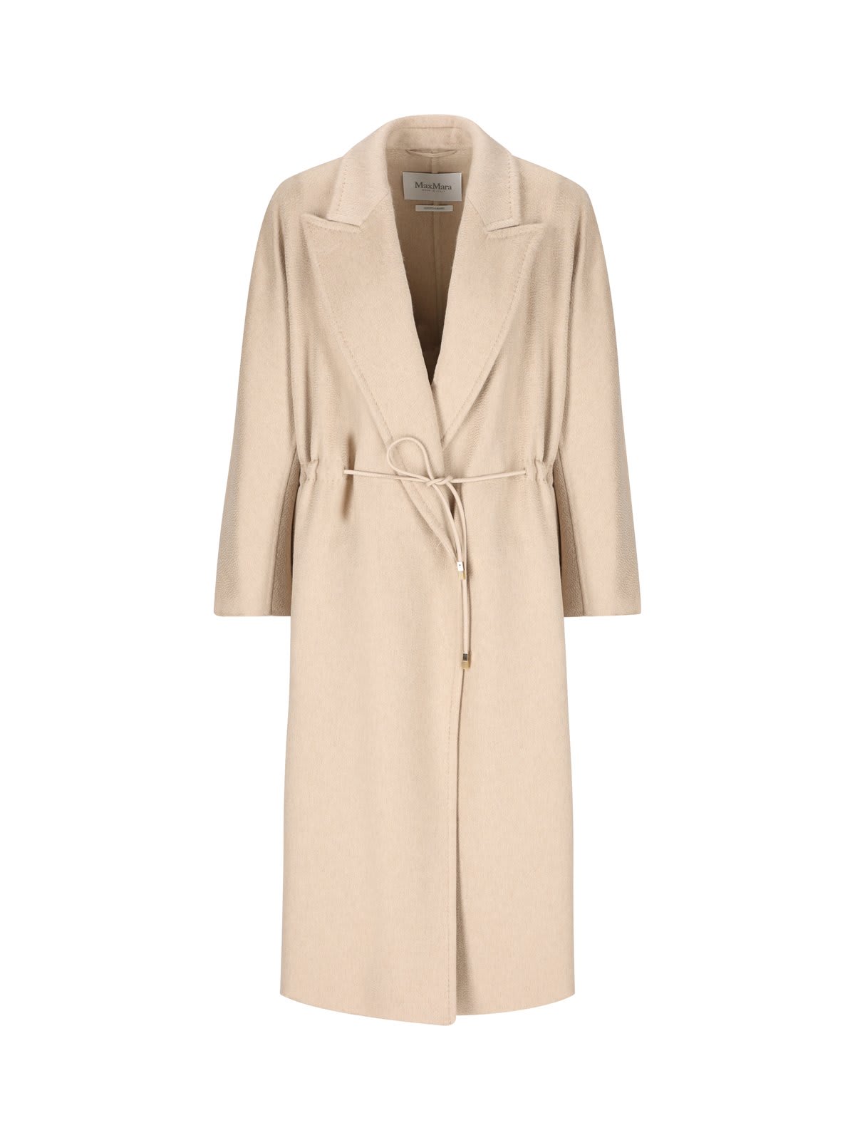 Max Mara Tie-detailed Long-sleeved Coat | italist