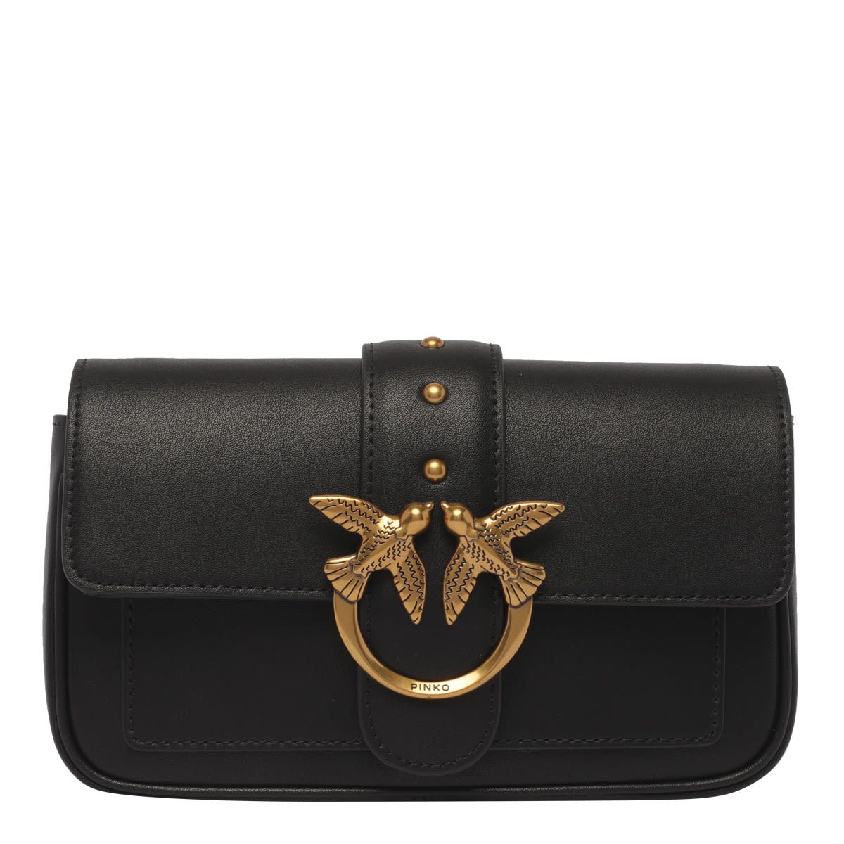 PINKO 100074A1YBZ99Q 関税送料込 Pinko women's leather bag with all over logo 100074a1yb