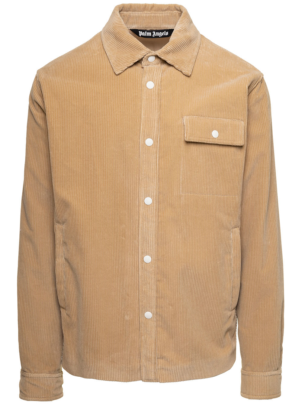 Palm Angels Corduroy Shirt Jacket Beige Men's - FW23 - US