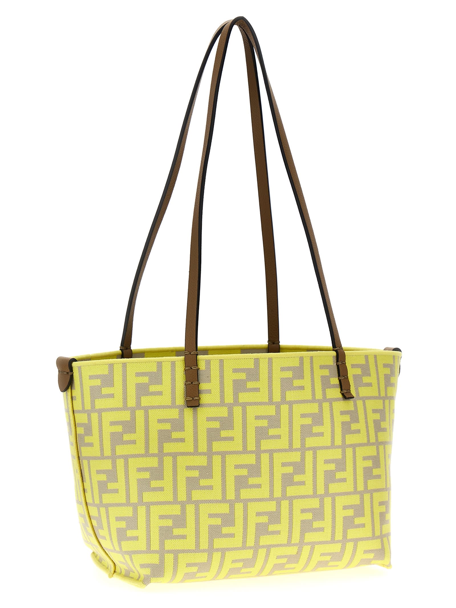 トートバッグ Fendi Embroidered Denim Small Roll Reversible Shopping Bag c1a02af8e3e6556c4cde568f78a17e