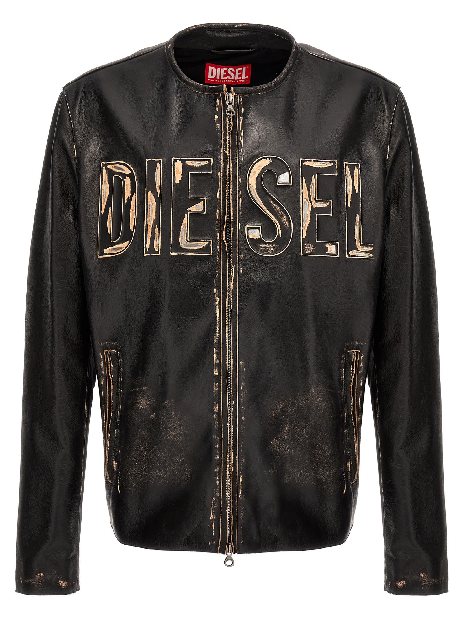Diesel Logo Leather Jacket レザージャケット 通販 | italist