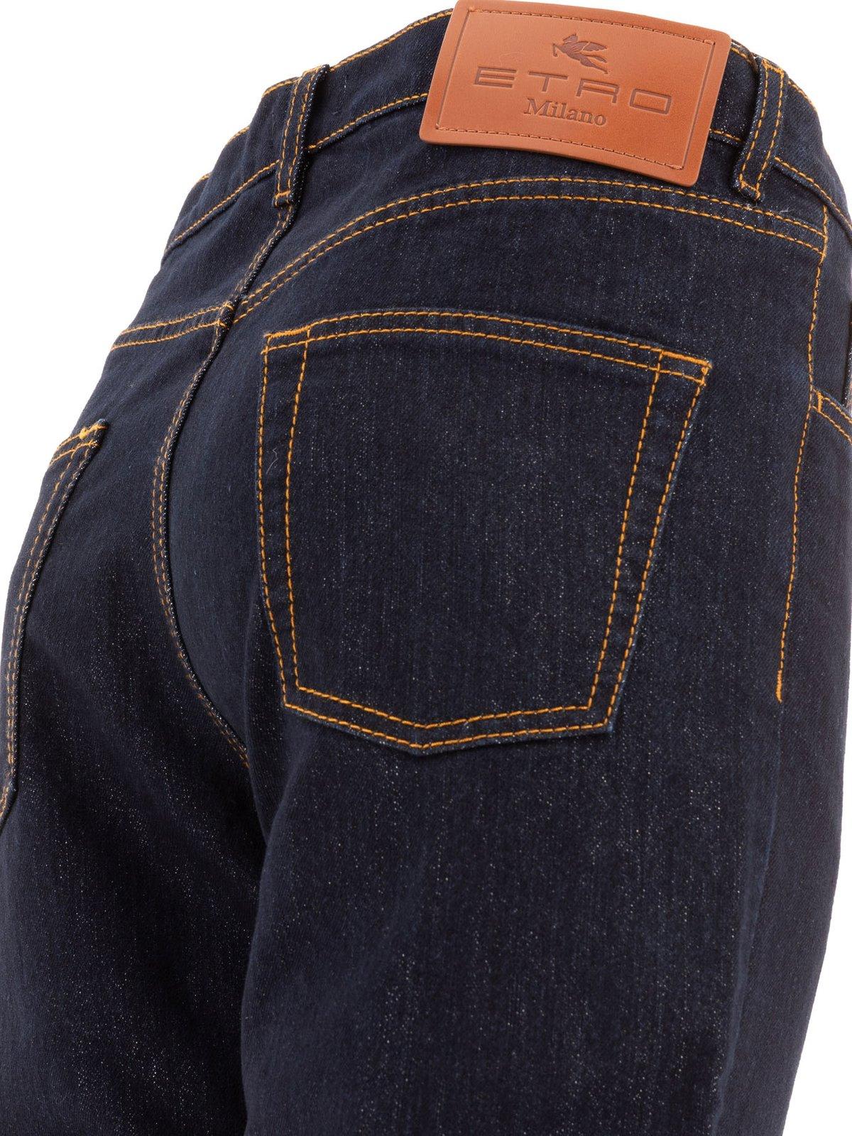 デニム・ジーパン Etro Straight-leg jeans ETRO Straight Leg Denim Jeans Etro
