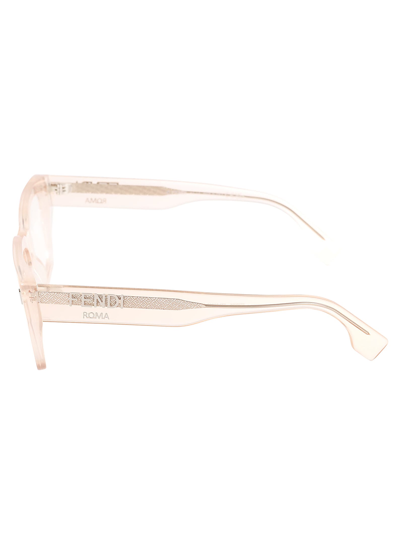 【送料&関税込】Fendi Clear Frame Round Lense Glasses Fendi Logo Sided Clear Frame Glasses | italist
