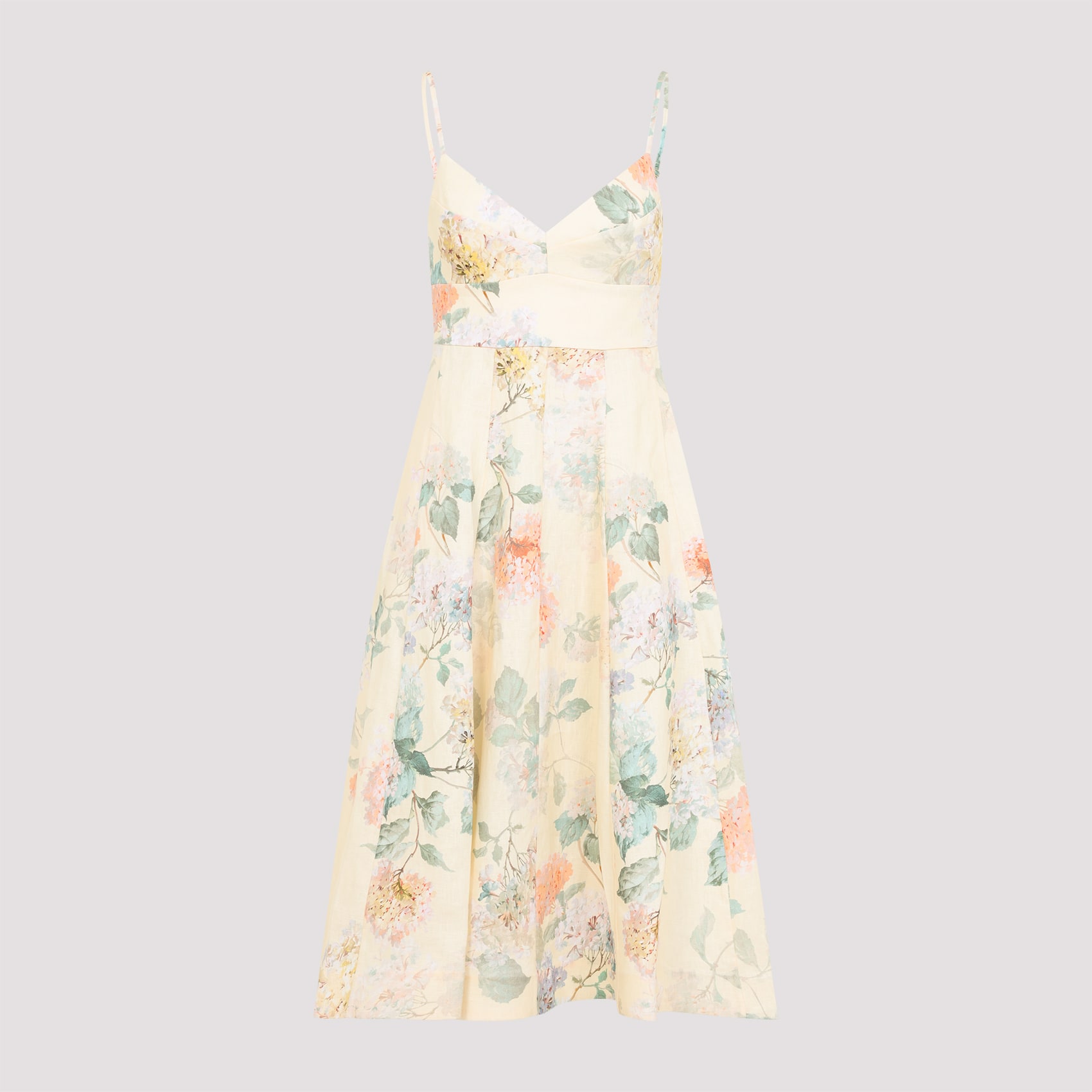 【ZIMMERMANN】イルミネートシルク＆リネンのカクテルドレス Illuminate silk and linen cocktail dress in beige