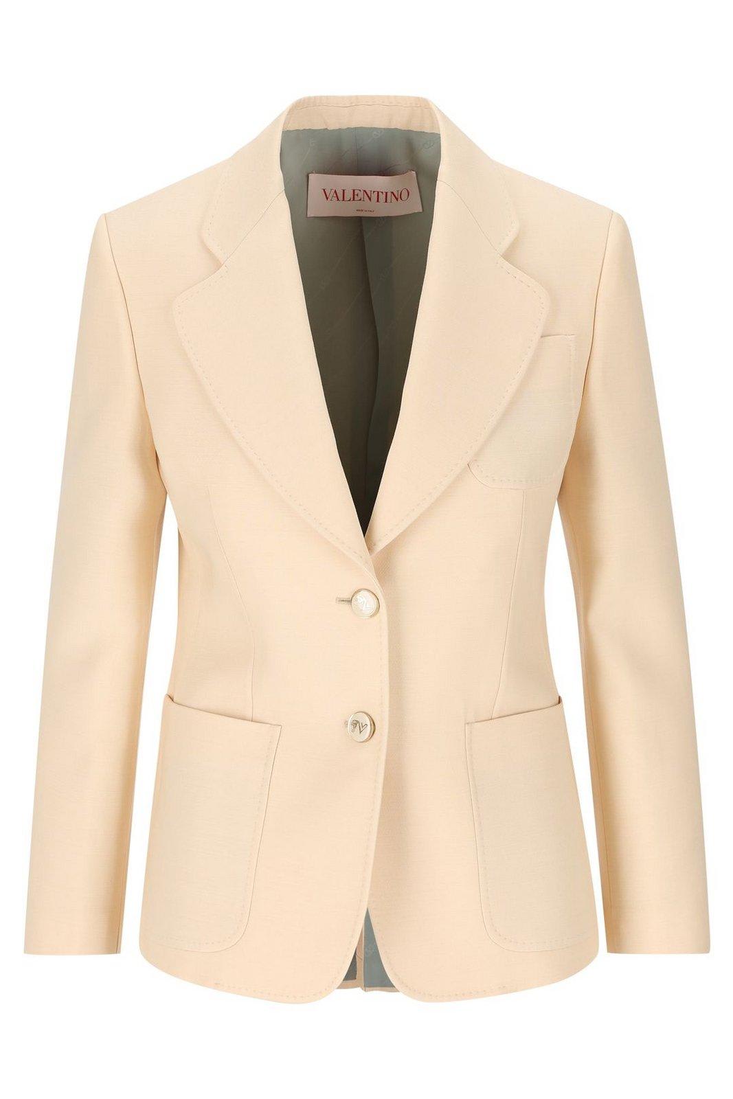 【関税＆送料込み】Valentino Garavani Single-Breasted Blaze Valentino Garavani Single-breasted Long-sleeved Blazer