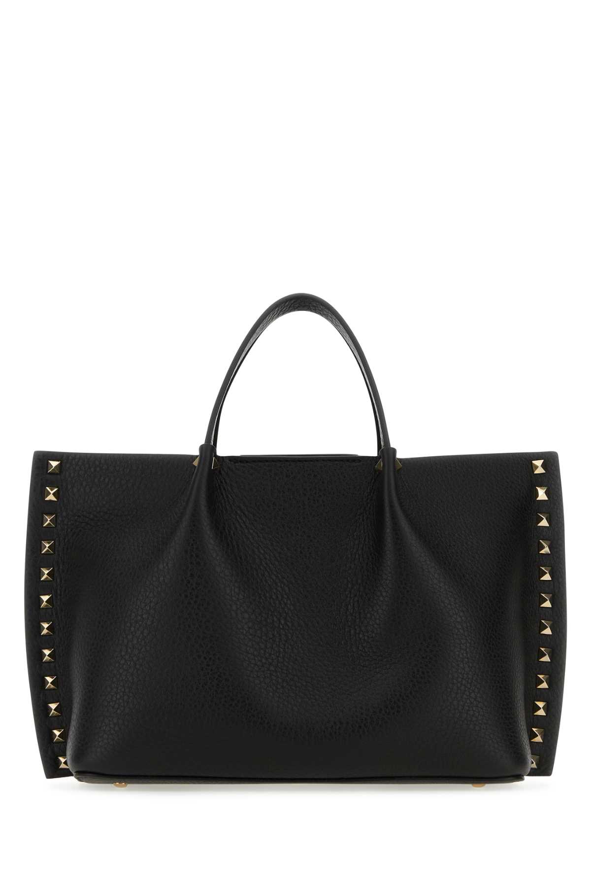 Valentino Garavani Black Leather Rockstud Handbag | italist