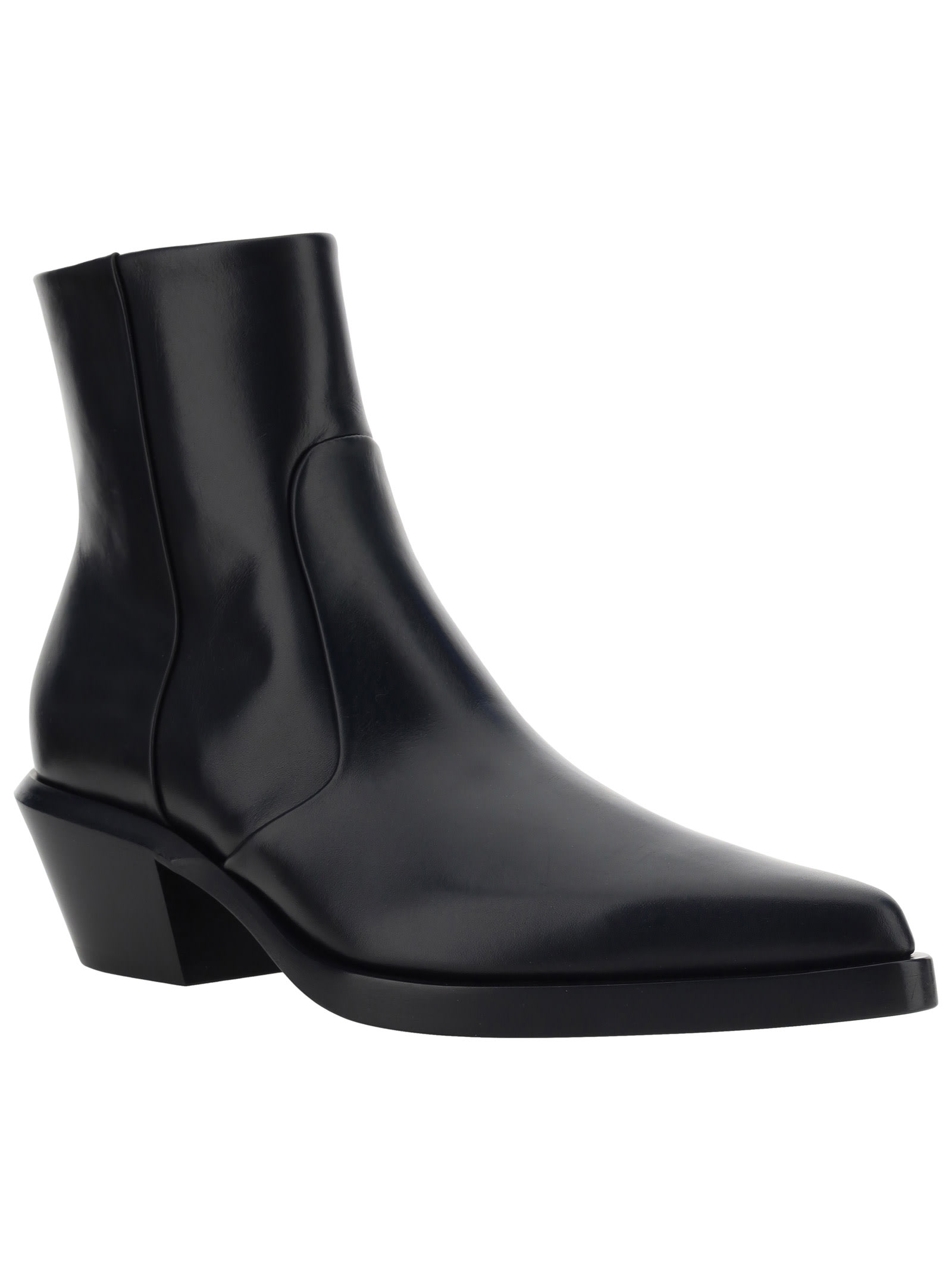Black Tiaga leather Ankle Boots