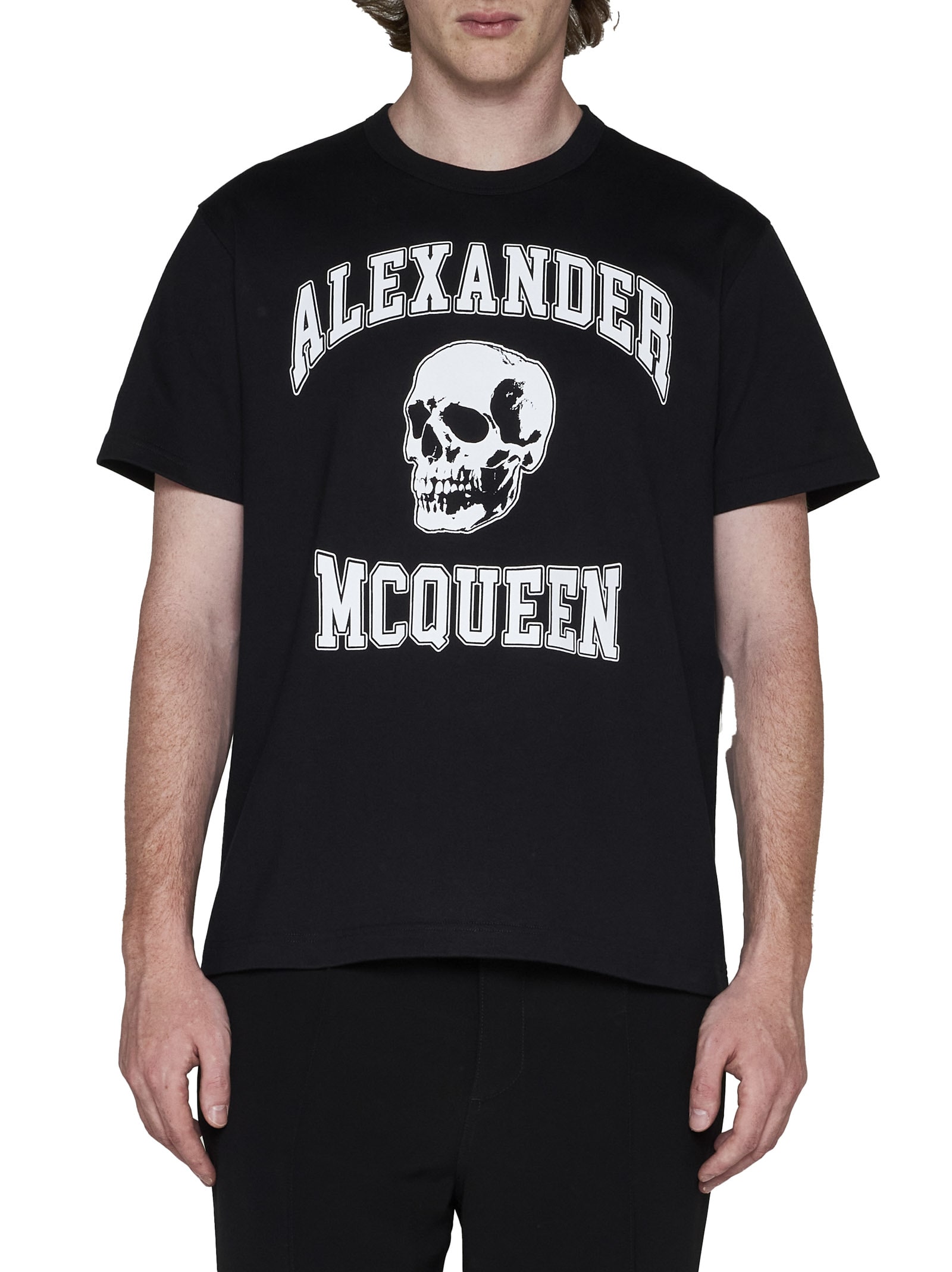 【Alexander McQueen】T-SHIRT VARSITY LG PRT ON MID◆759442QT Alexander McQueen Varsity T-shirt | italist