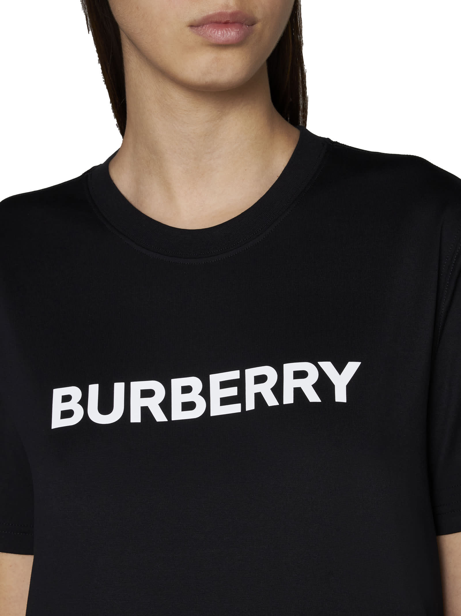 Burberry Black Stretch Cotton T-shirt | italist