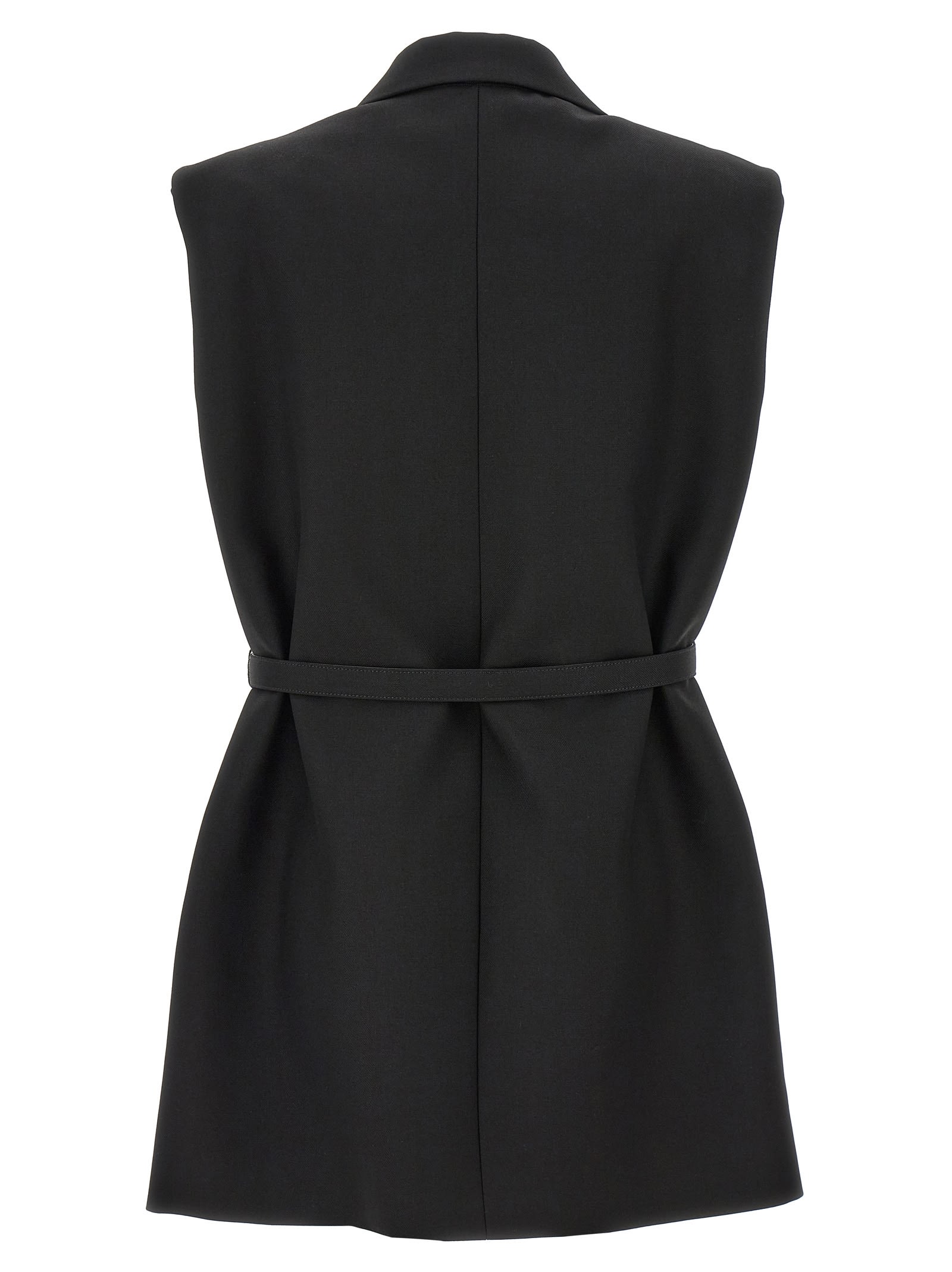 ベスト・ジレ Jil Sander FW24 Belt wool vest (J02FB0118J40001 001) Jil Sander Belt Wool Vest | italist