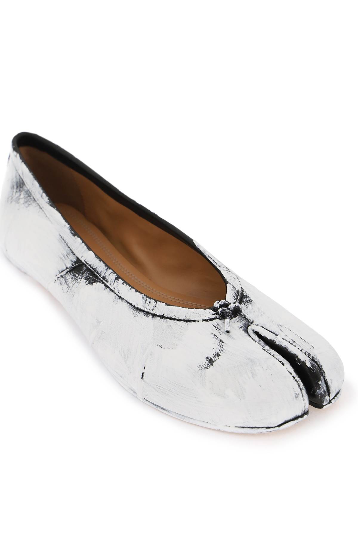 【関税込み】maison margiela TABI NEW' BALLET FLATS Maison Margiela Tabi New Leather Ballerina Shoes | Black