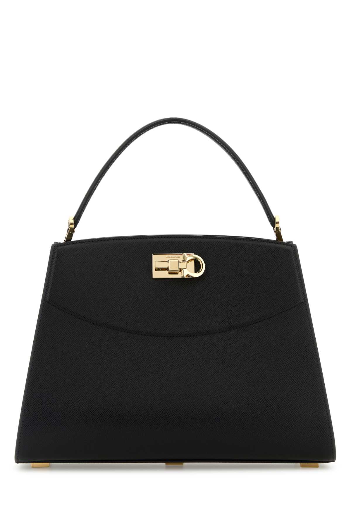 ハンドバッグ FERRAGAMO HAND BAG (218987773834 NERONERONERO) Ferragamo Iconic Top Handle Shoulder Bag In Neroneronero