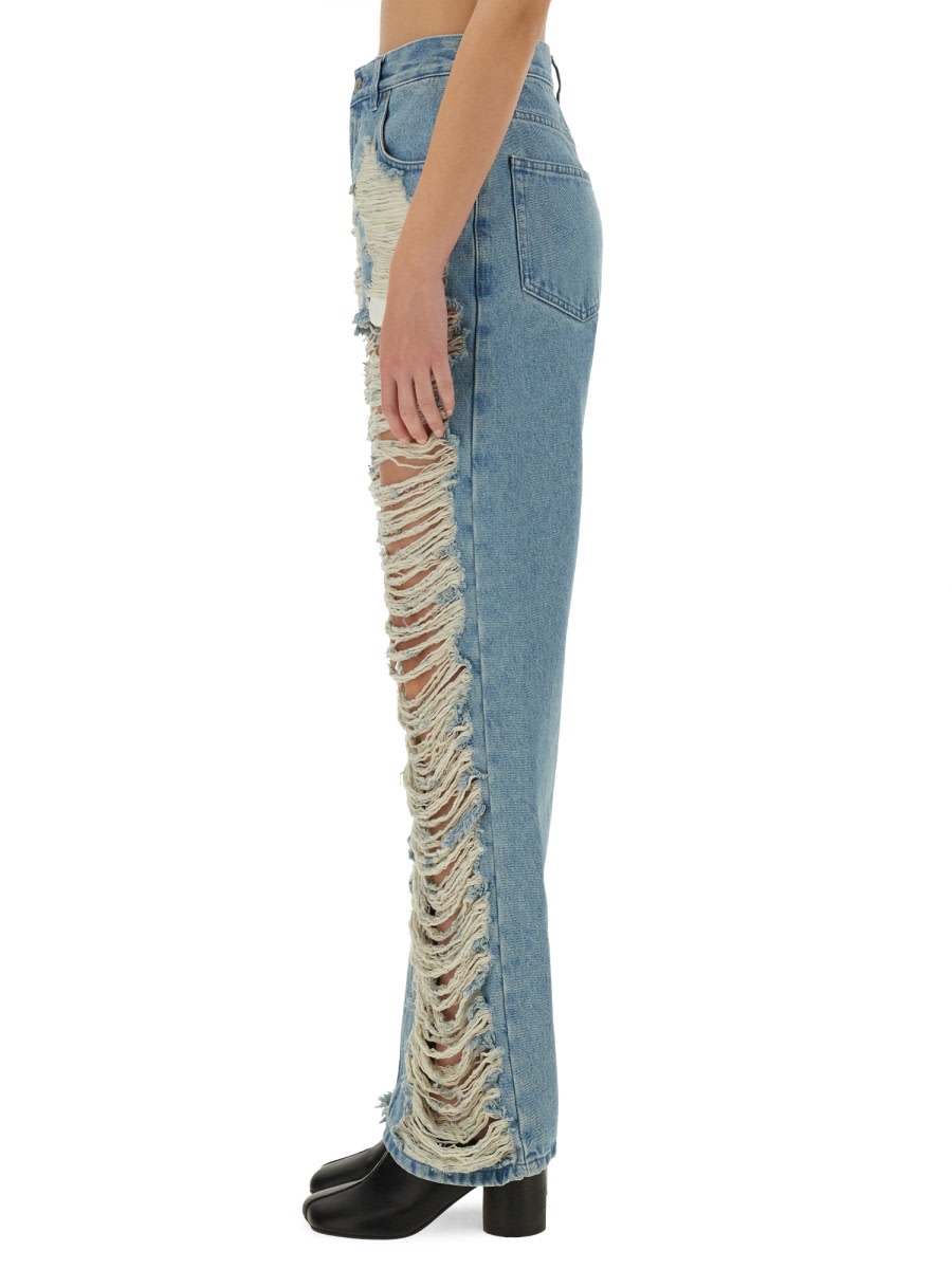 MM6 Maison Margiela 'destroyed' Straight Jeans | italist