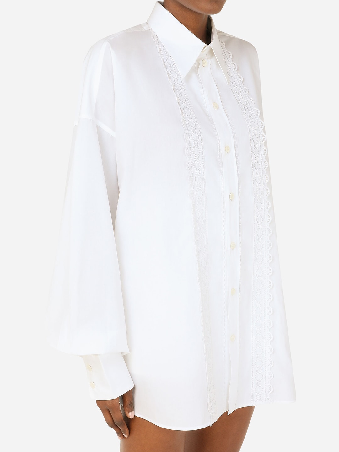 Dolce & Gabbana Broderie Anglaise Detailing Shirt | italist 