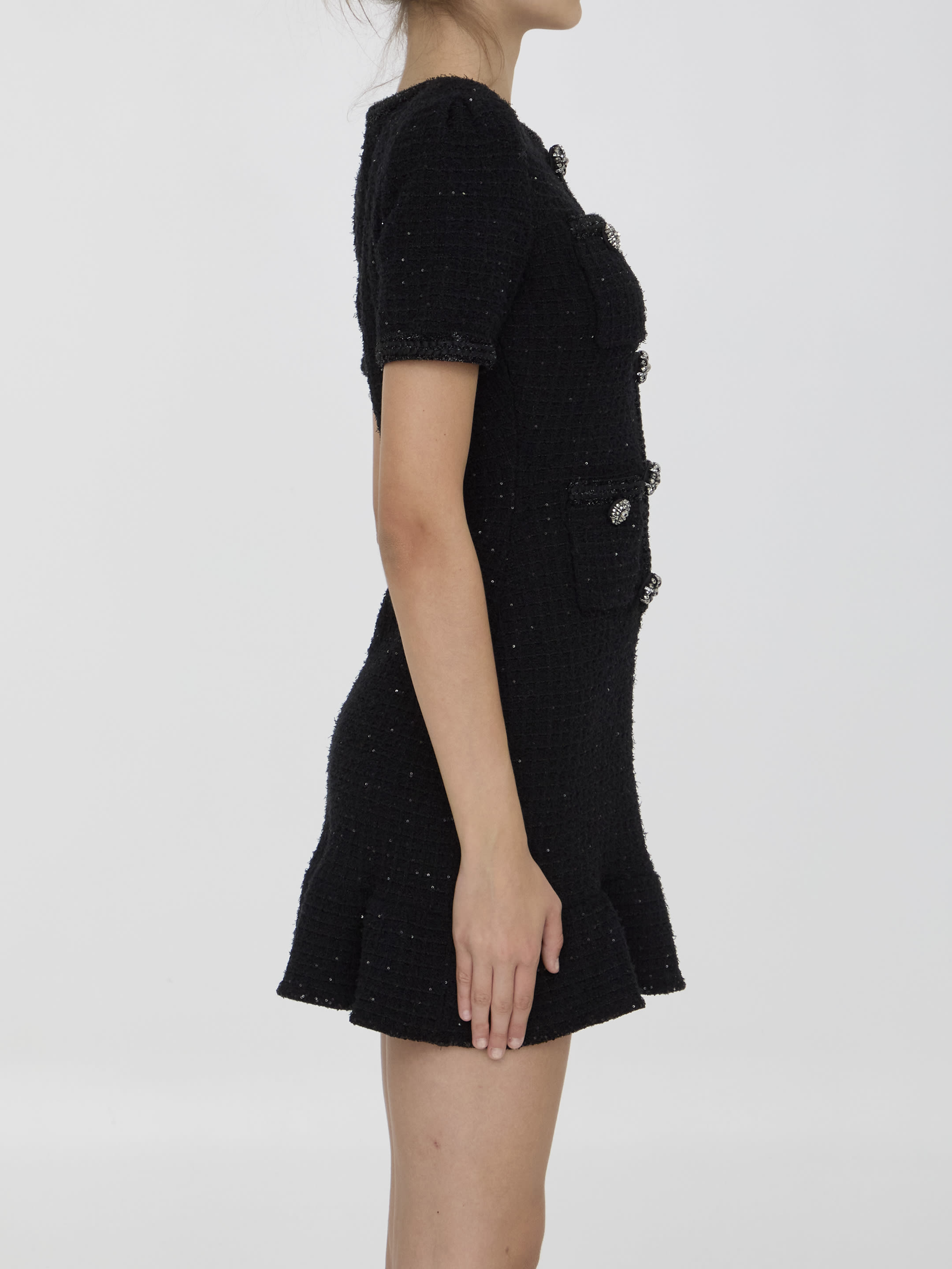 ワンピース SELF PORTRAIT KNIT MINI DRESS Self-Portrait - Women's Shimmering blue knit mini-dress