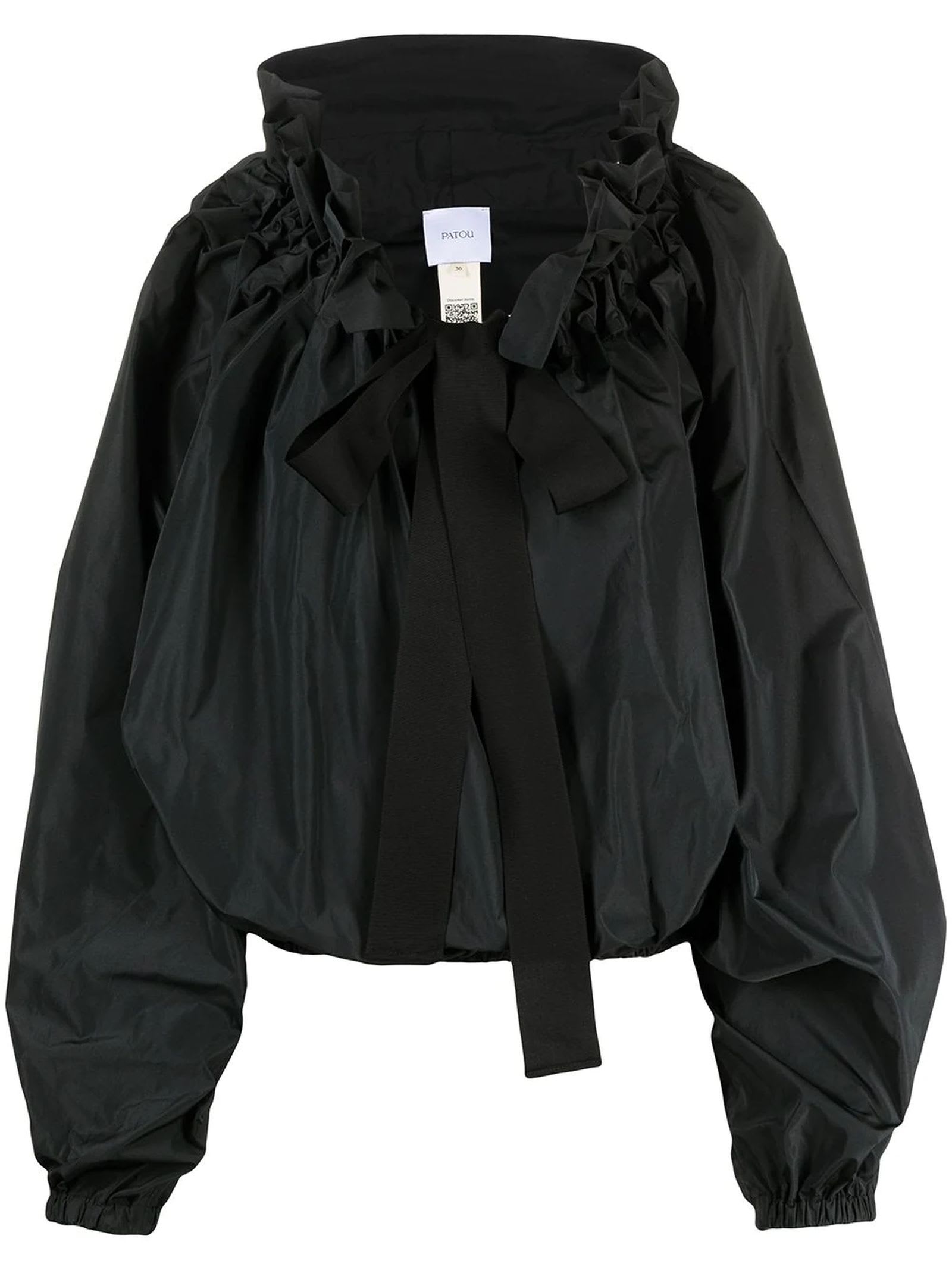 Patou Grosgrain Puff Sleeve Faille Top | italist