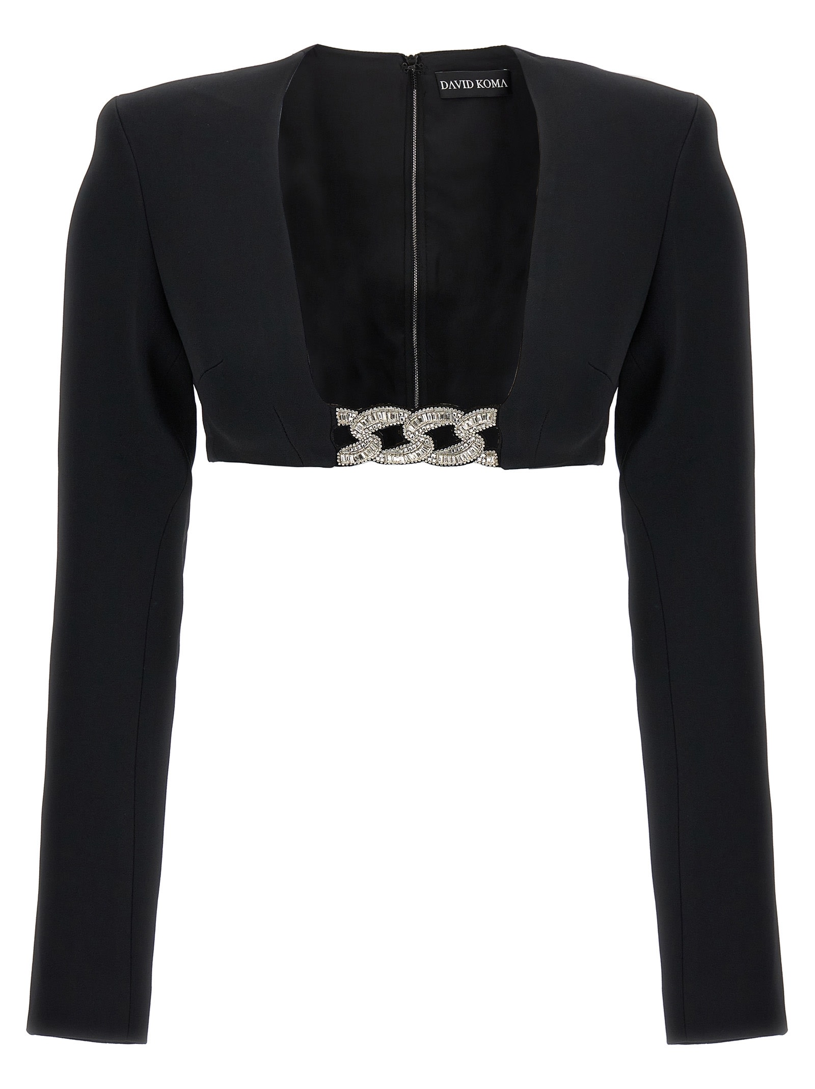 Tシャツ・カットソー DAVID KOMA Top '3D Crystsal Chain and Square Neck' David Koma Top '3d Crystsal Chain And Square Neck' | italist