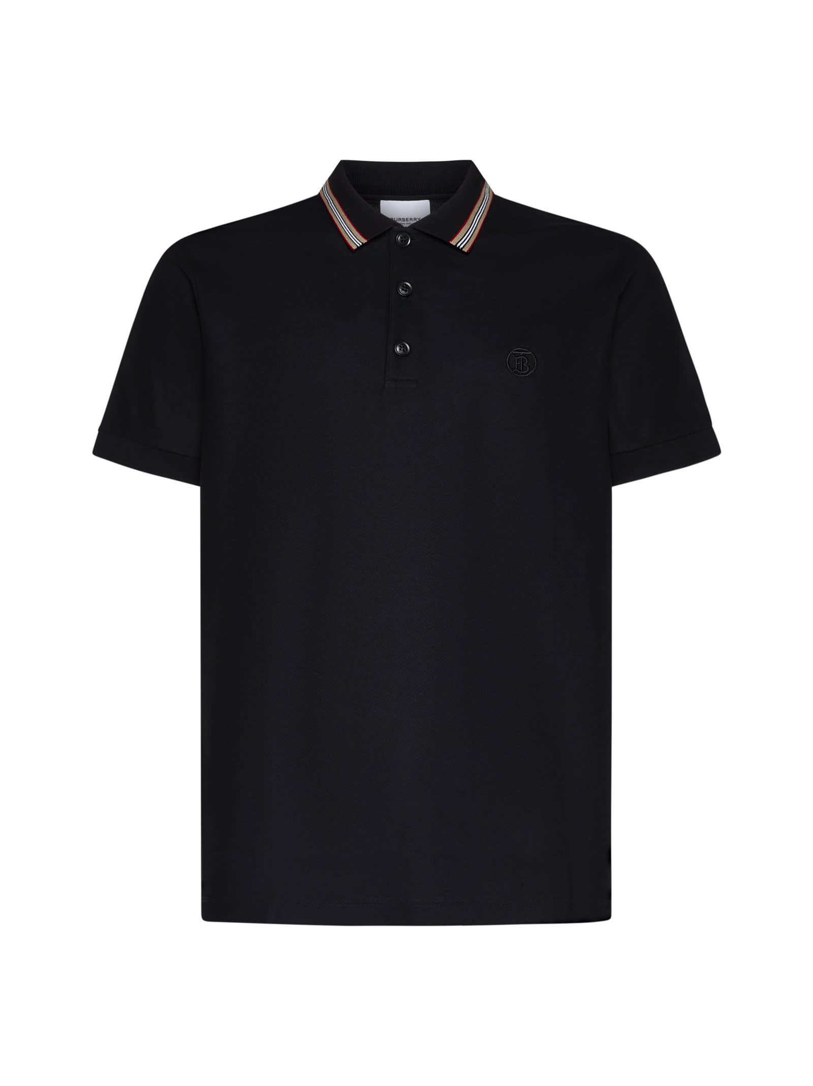Tシャツ・カットソー Burberry FW24 Black piquet polo shirt (8084017 A1189) Burberry Black Piquet Polo Shirt | italist