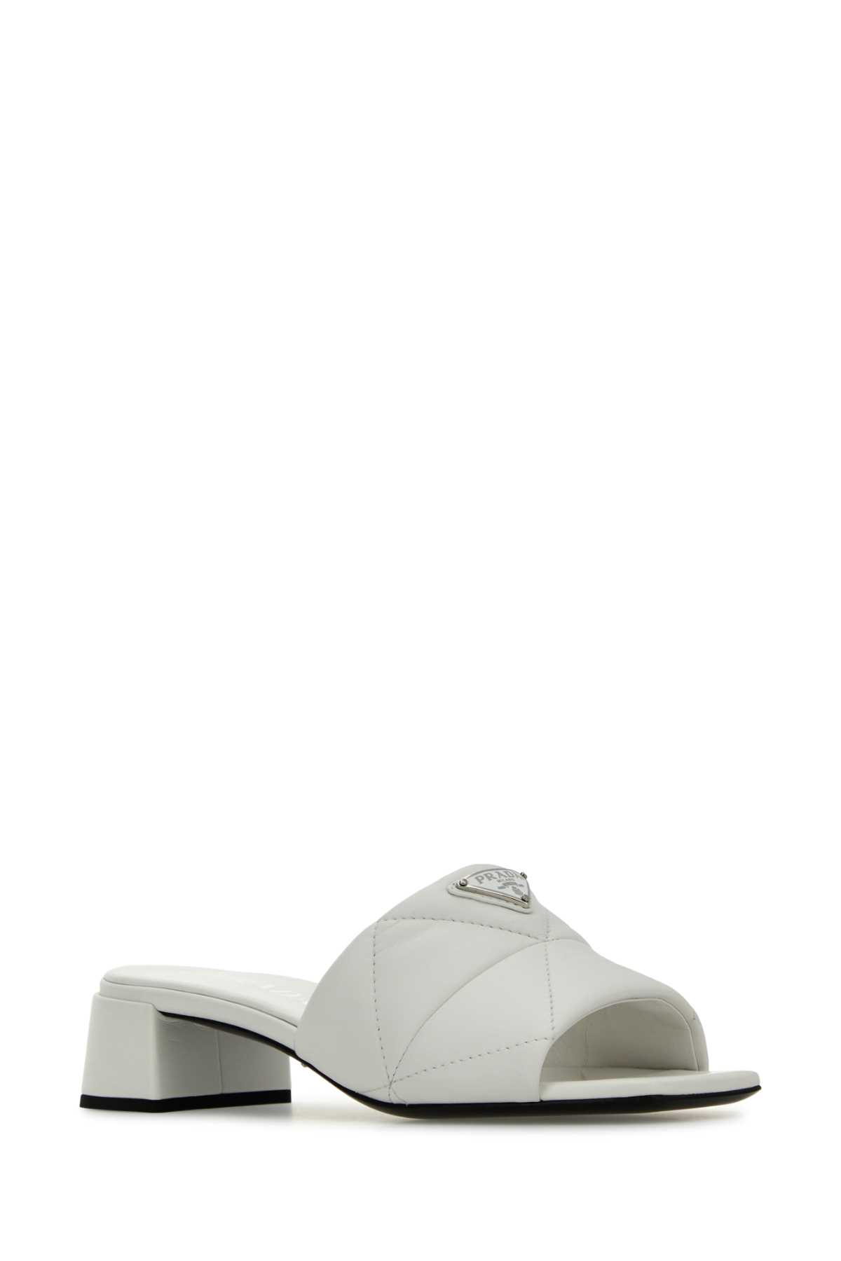 サンダル・ミュール PRADA White Nappa Leather Mules Prada White Nappa Leather Mules | italist