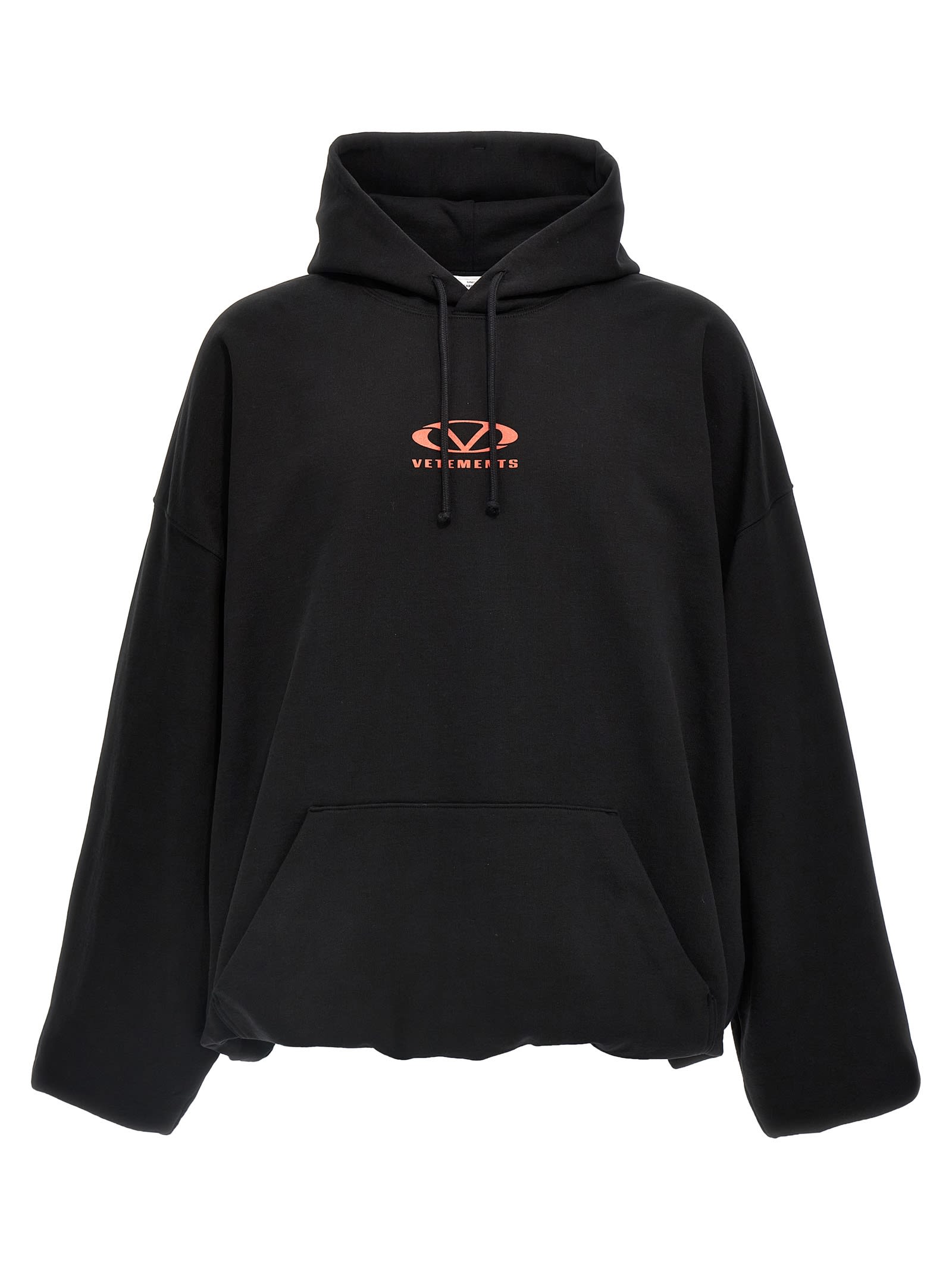 【関税込み】VETEMENTS OVAL LOGO' HOODIE VETEMENTS Oval Logo Hoodie | Black | FARFETCH