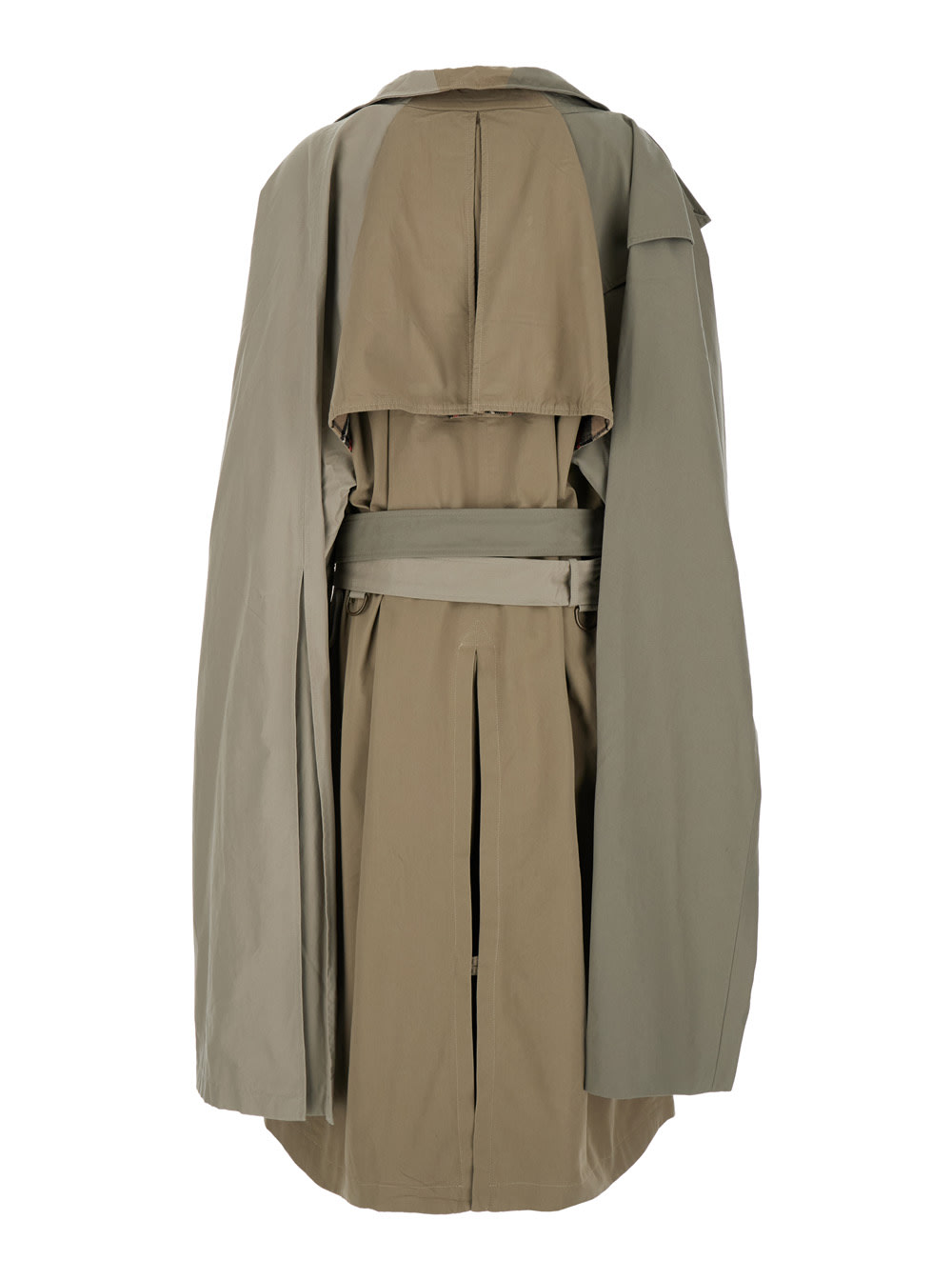 Balenciaga 'double Sleeve' Beige Trench Coat With Extra Pair