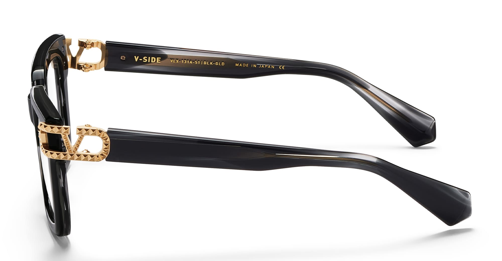 Valentino Eyewear V-side - Black Swirl / Light Gold Glasses