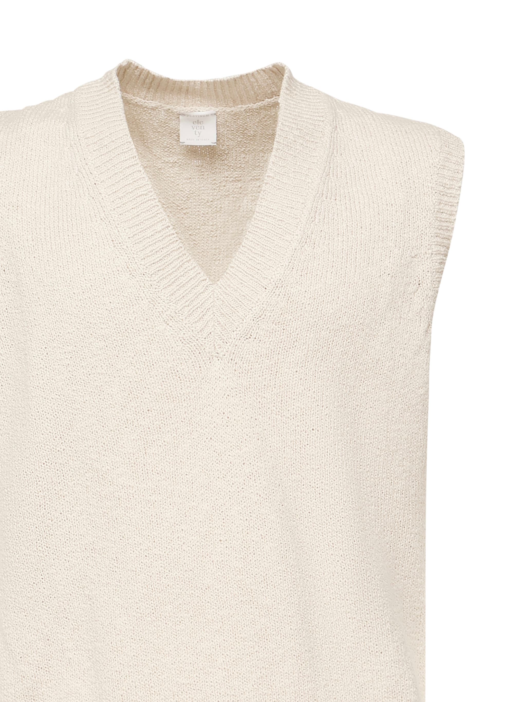Eleventy Sleeveless Cotton Sweater | italist