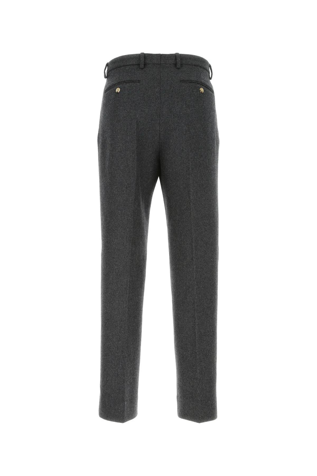 パンツ GUCCI DARK GREY WOOL WIDE TROUSERS Gucci Dark Grey Wool Wide Trouser – LOZURI®