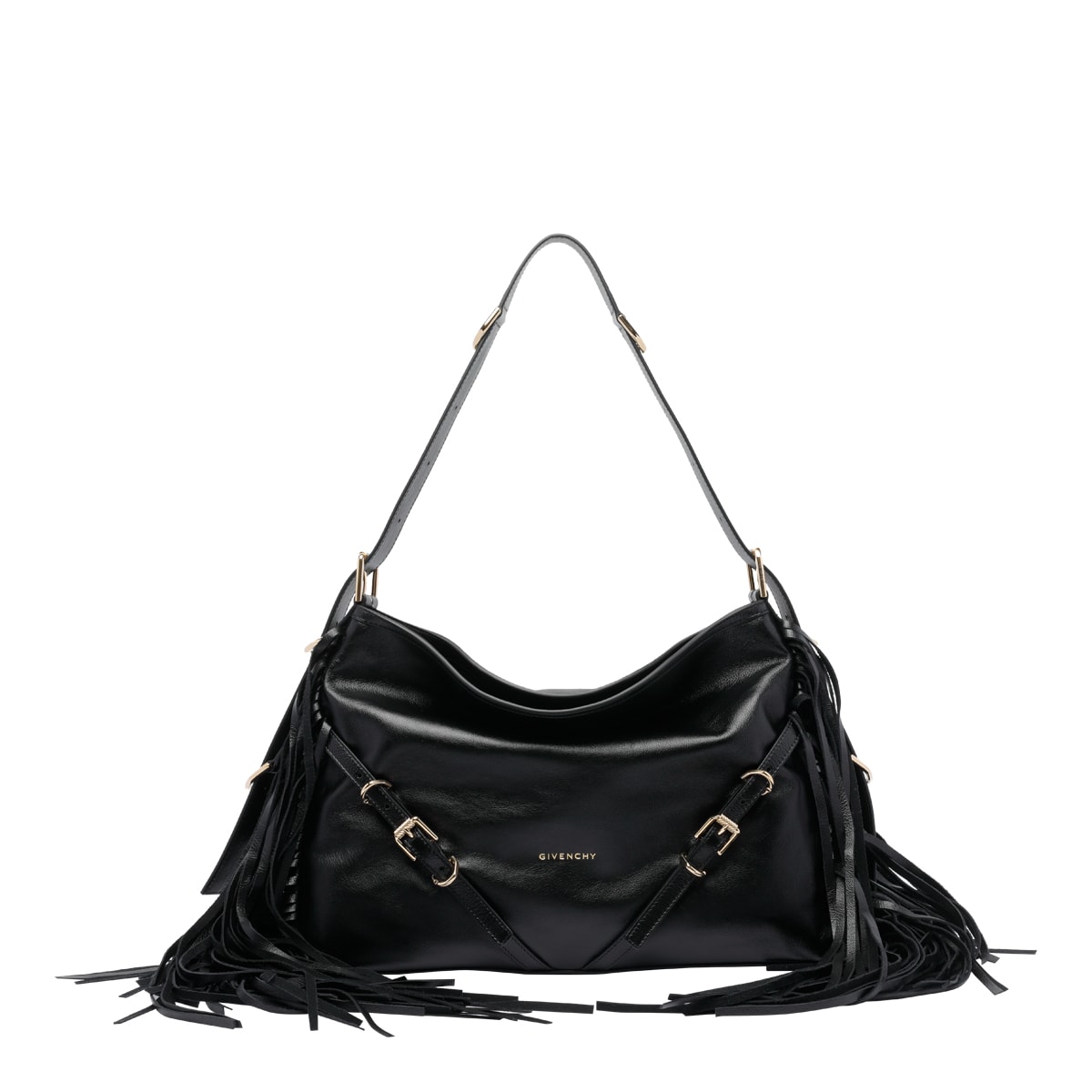 【関税&送料込】Givenchy Voyou Medium Medium Voyou bag in shiny leather in - black | Givenchy US