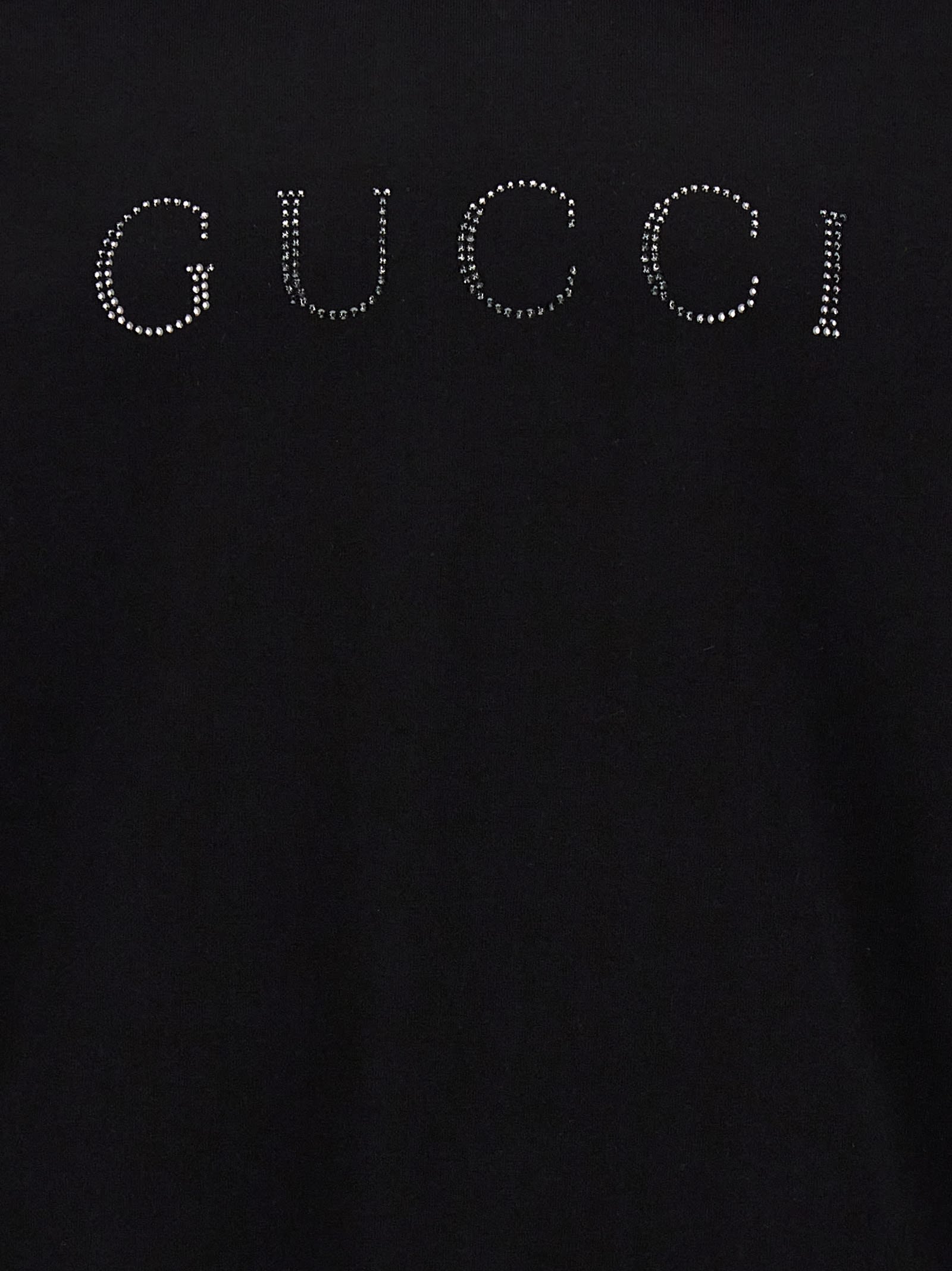 Gucci Rhinestone Logo Hoodie | italist