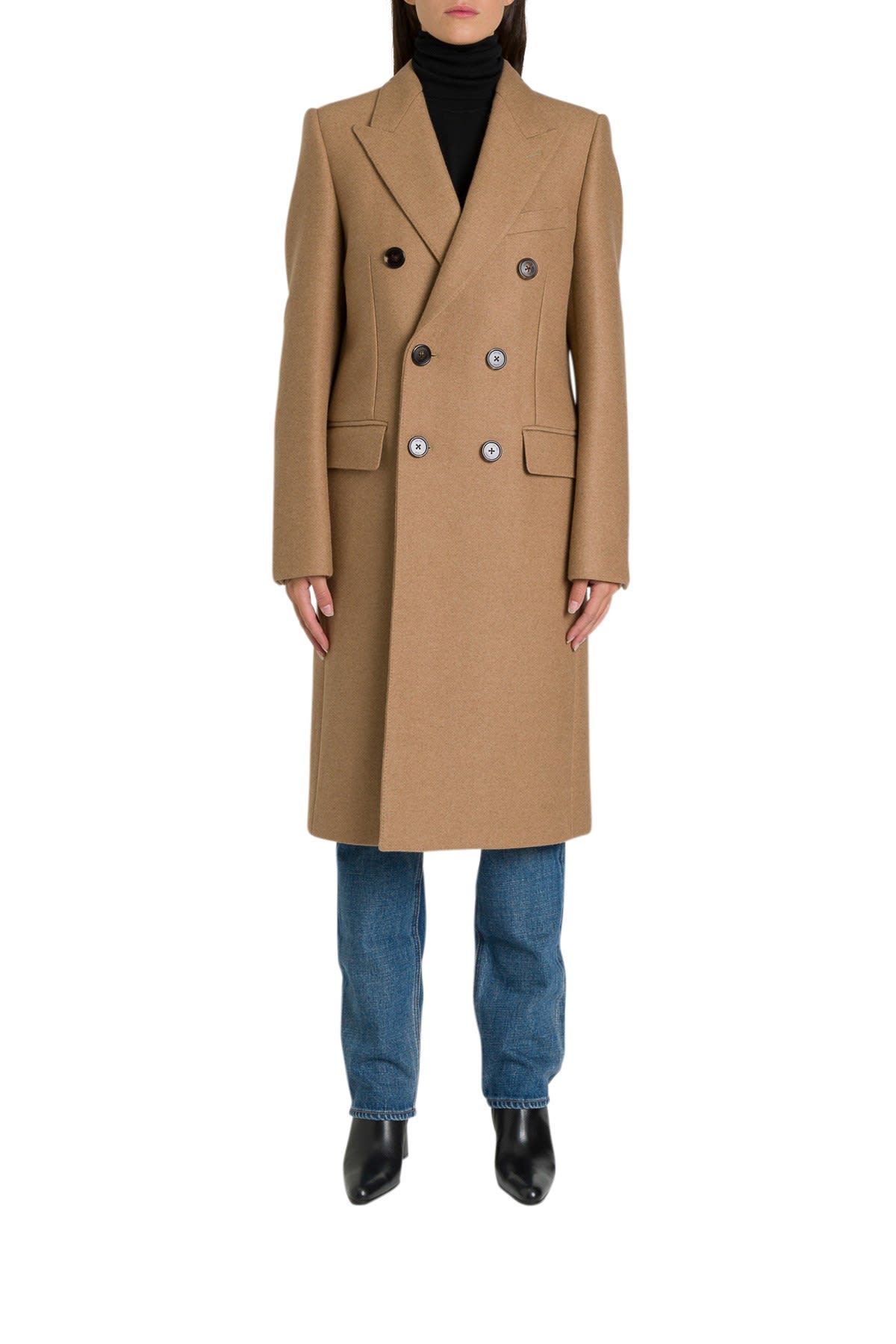 CELINE|COATS (CHESTERFIELD COAT (2M75C428T 02CM)) Celine Double-breasted Chesterfield Coat In Camel Hair