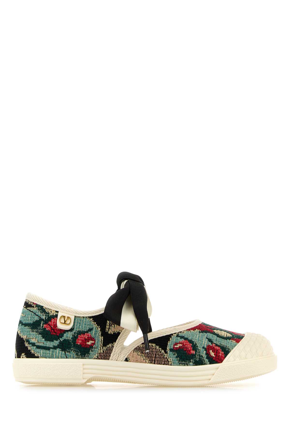 【関税&送料込】Valentino Garavani Embroidered Canvas Slip O Valentino Garavani Leisure Flows Slip-Ons In Grainy Calfskin