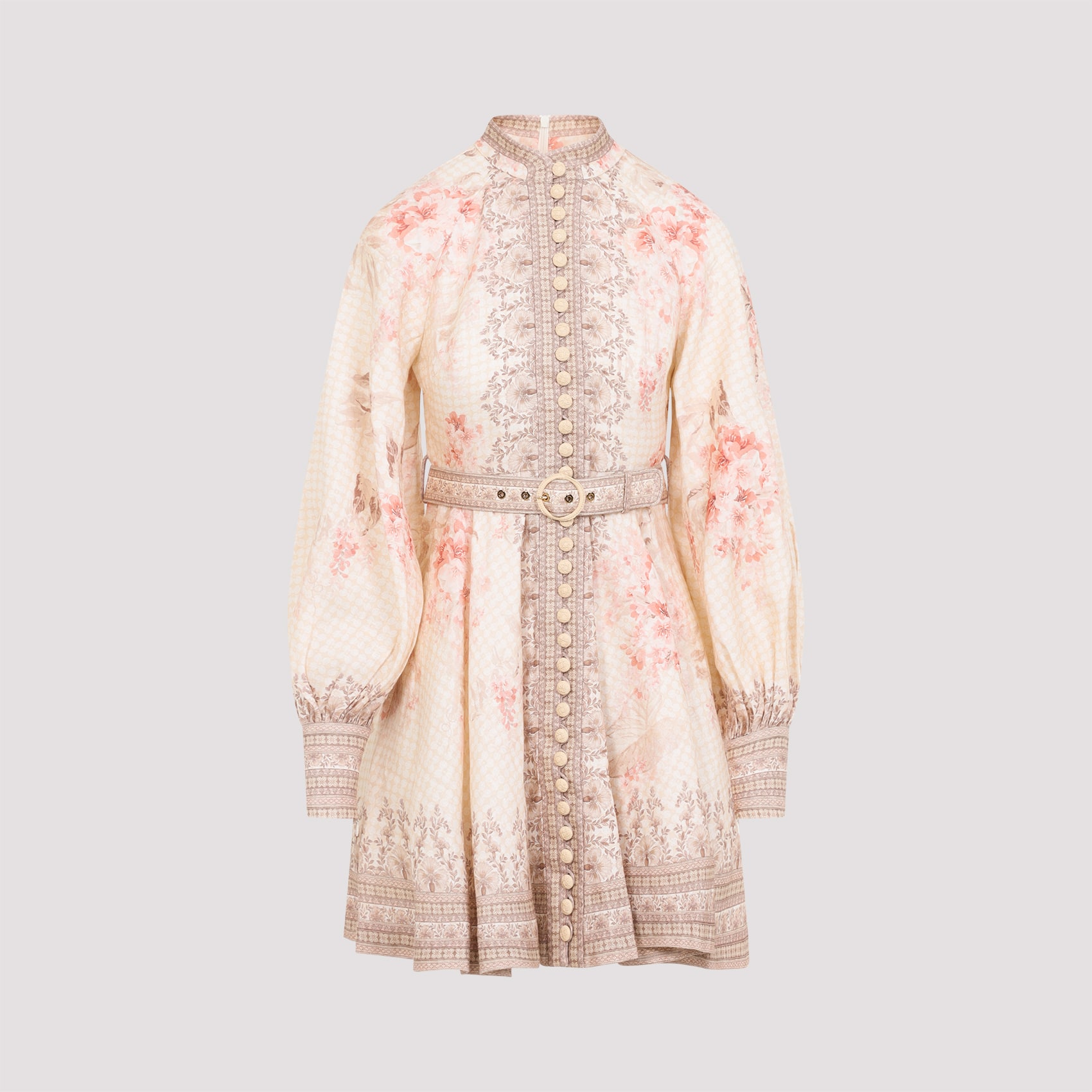 ワンピース Zimmermann ILLUMINATE BUTTONED MINI DRESS (3970DS251 CORAL) Illuminate Buttoned Mini Dress Coral Floral Online | Zimmermann